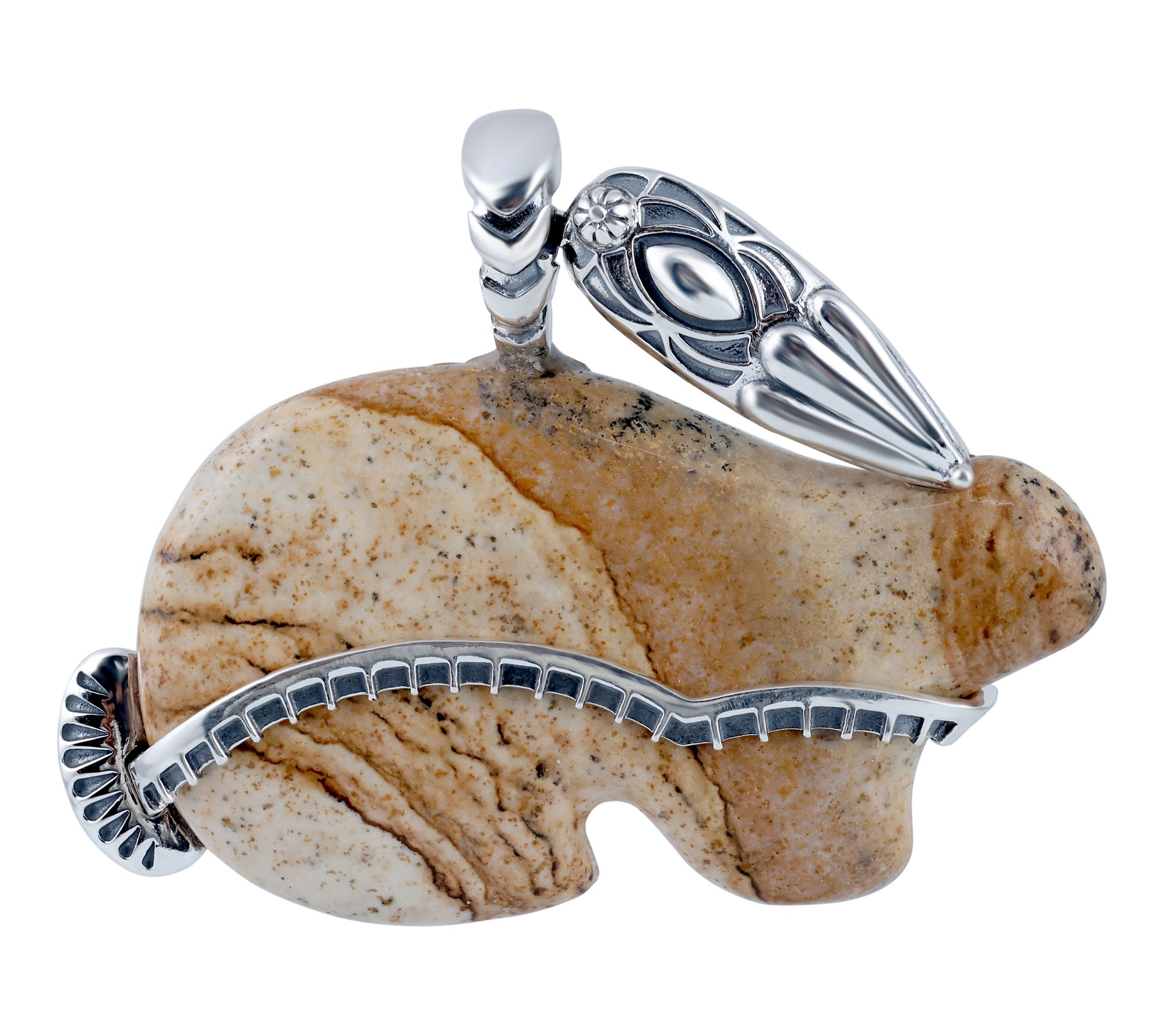 American West Sterling Gemstone Rabbit "Trickster" Enhancer