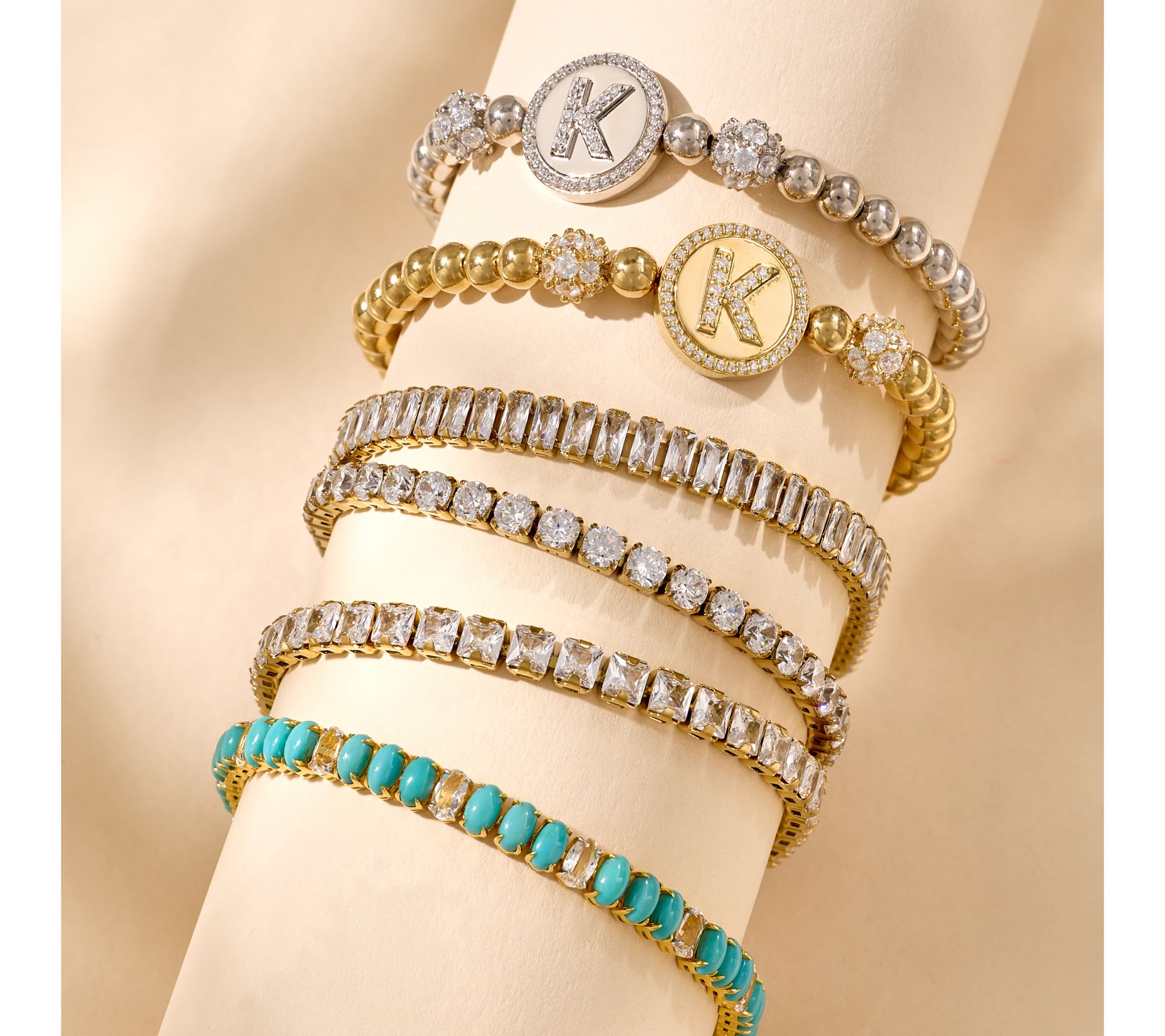 Diamonique x Kathy Levine All Mine Bracelet, Sterling Silver | QVC