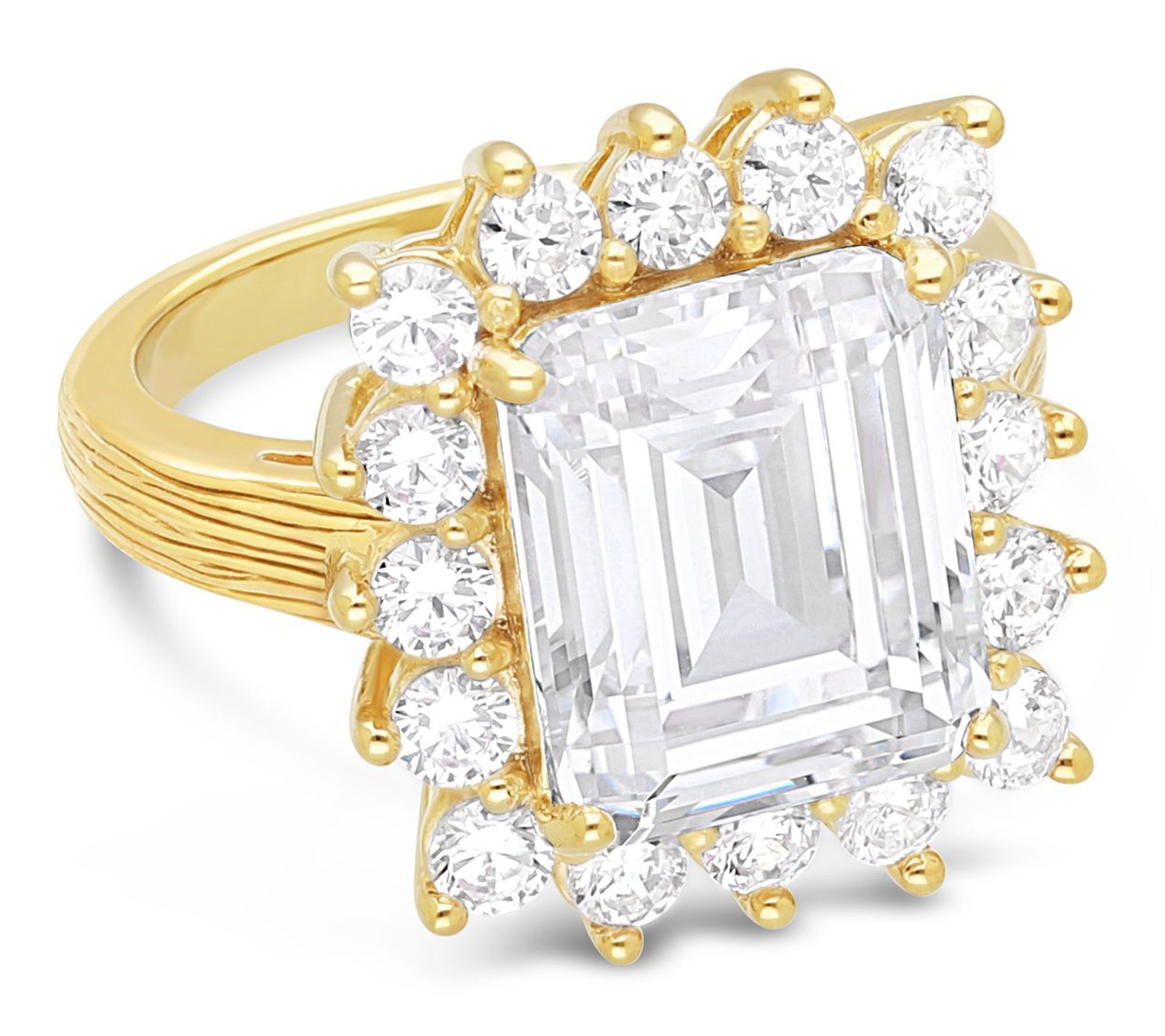 Ariva 18K Gold Clad Diamonique Vivien Ring