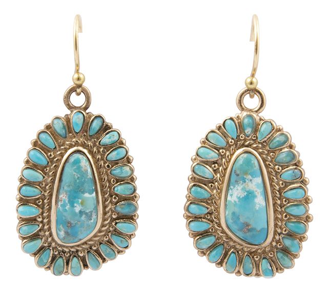 Barse Artisan Crafted Sedona Turquoise Drop Earrings