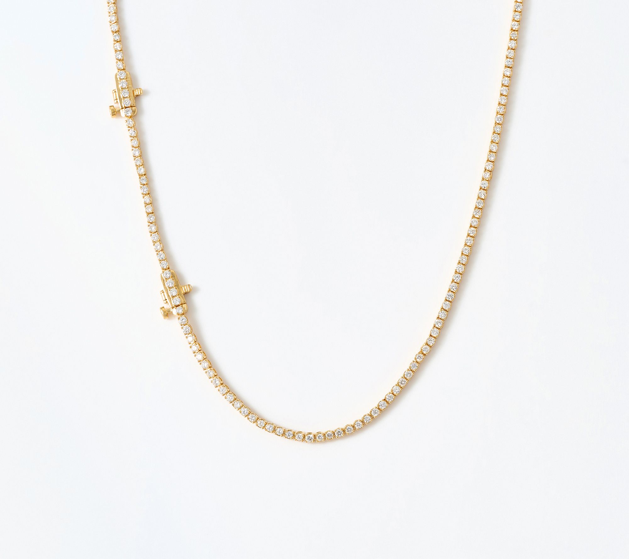  Fire Light Lab Grown Diamond 5.00 cttw 16" Tennis Necklace w/ 2" Extender