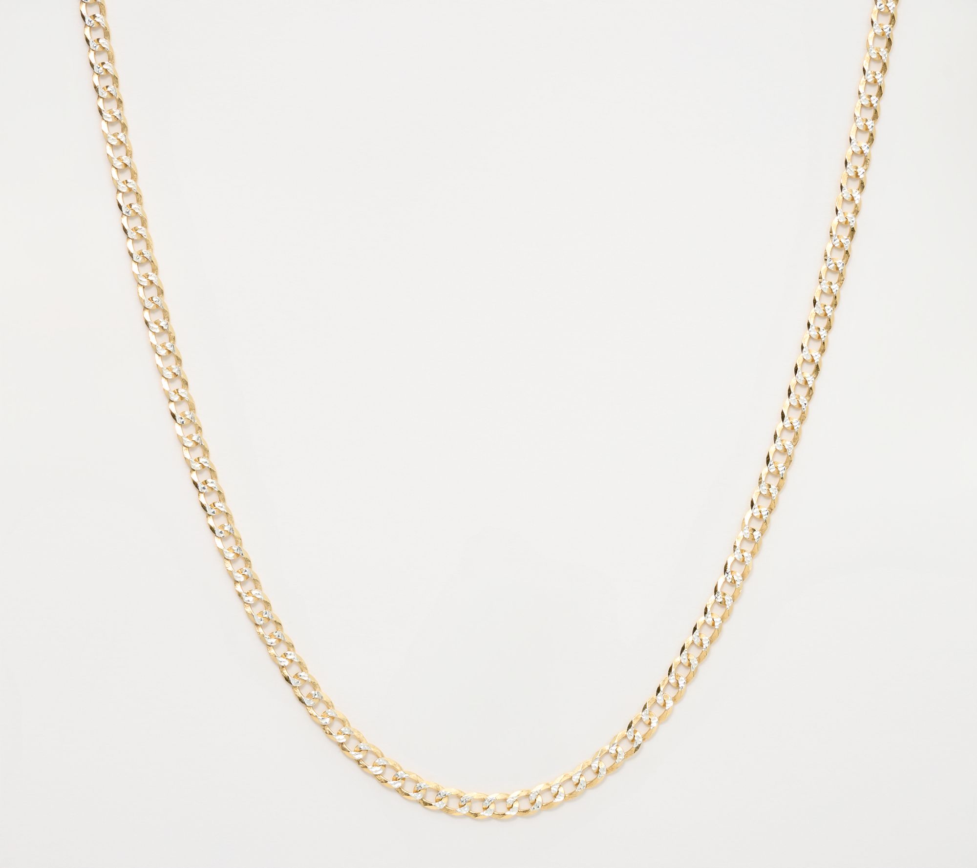 As Is" David Markstein Sterling Silver Luxe D/C Curb Necklace, 20