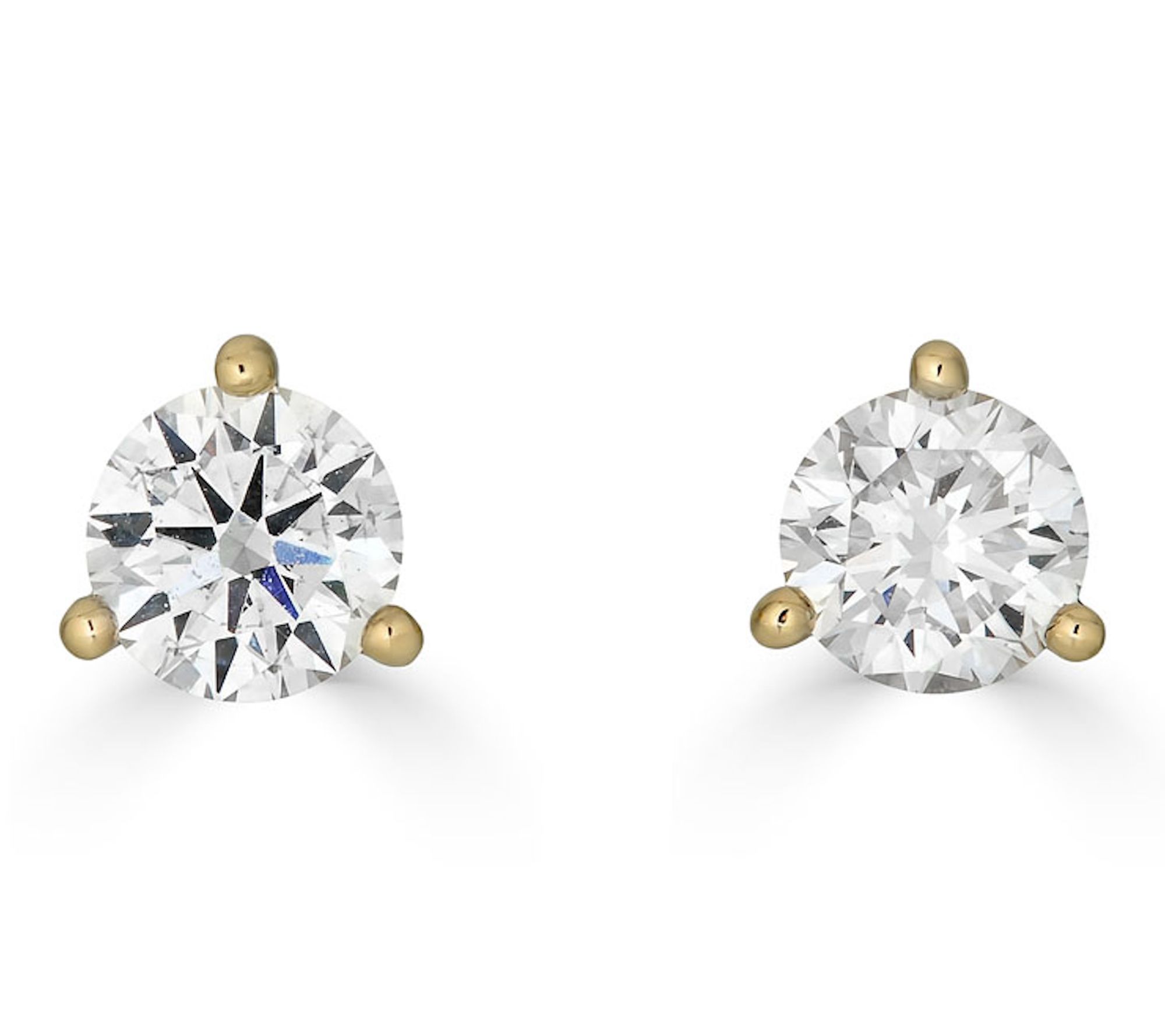Vida Lab Diamonds Lab Grown Martini Stud Earrings, 14K Gold