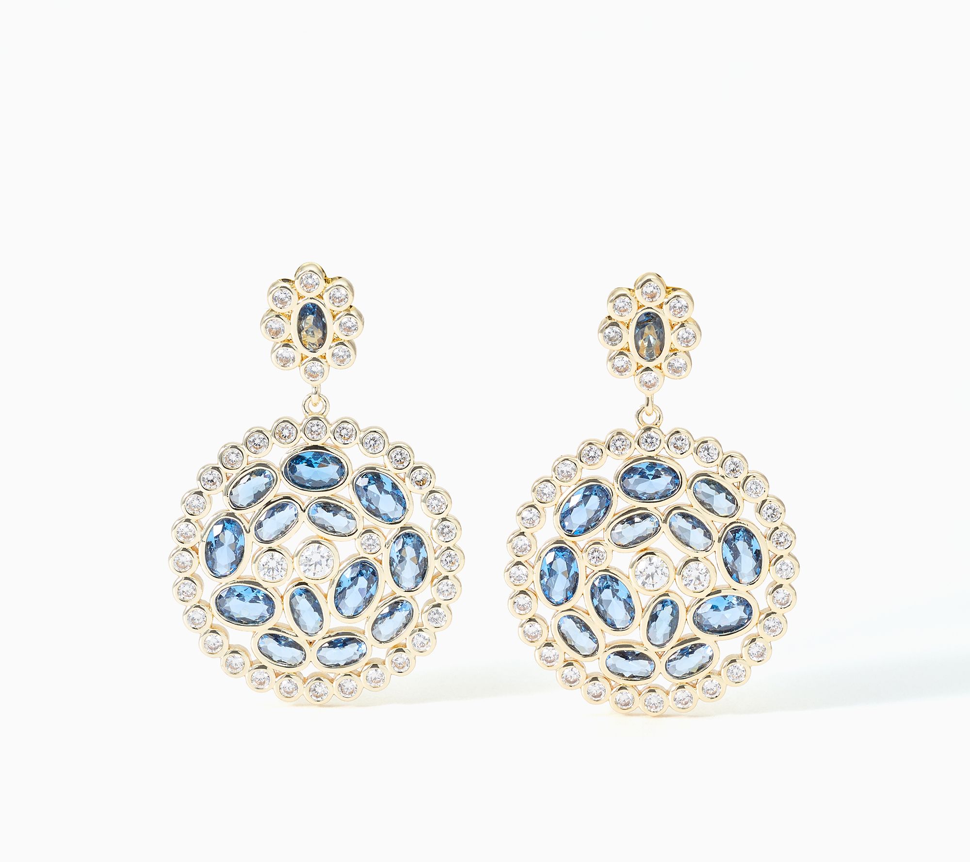 Kim Gravel Cluster Bezel Statement Earrings