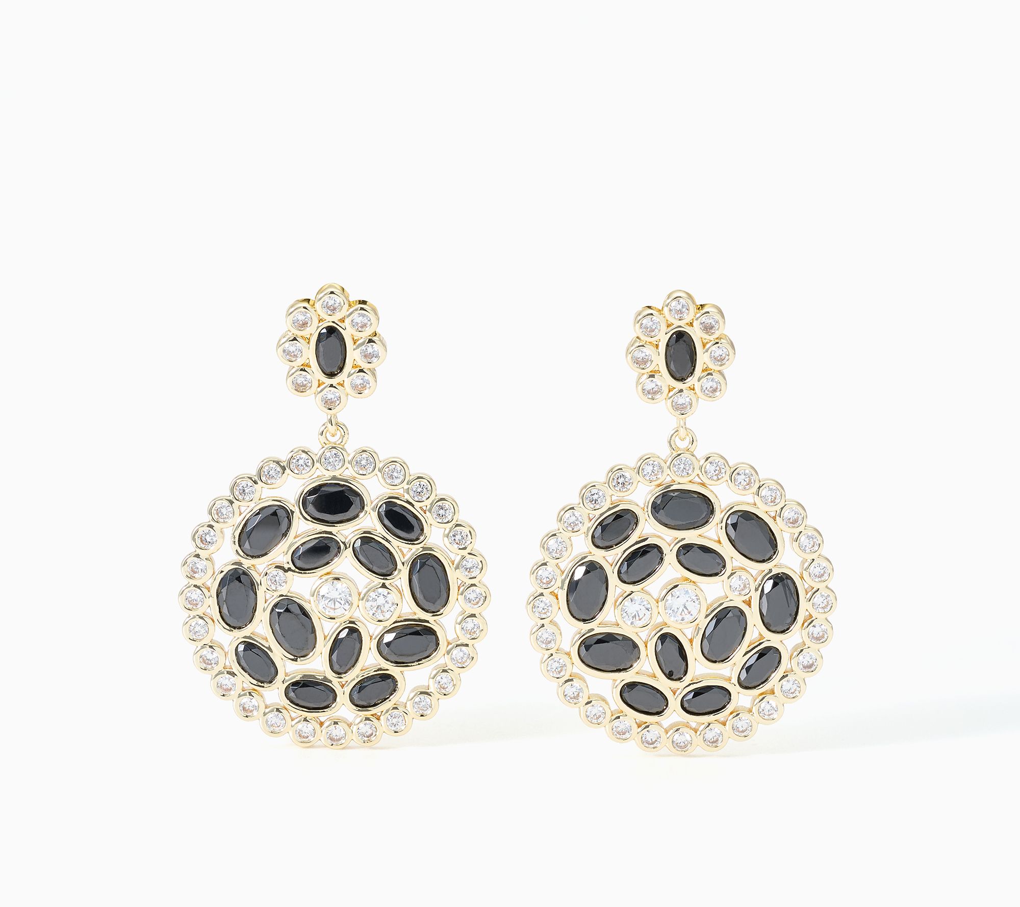 Kim Gravel Brass Cluster Statement Earrings