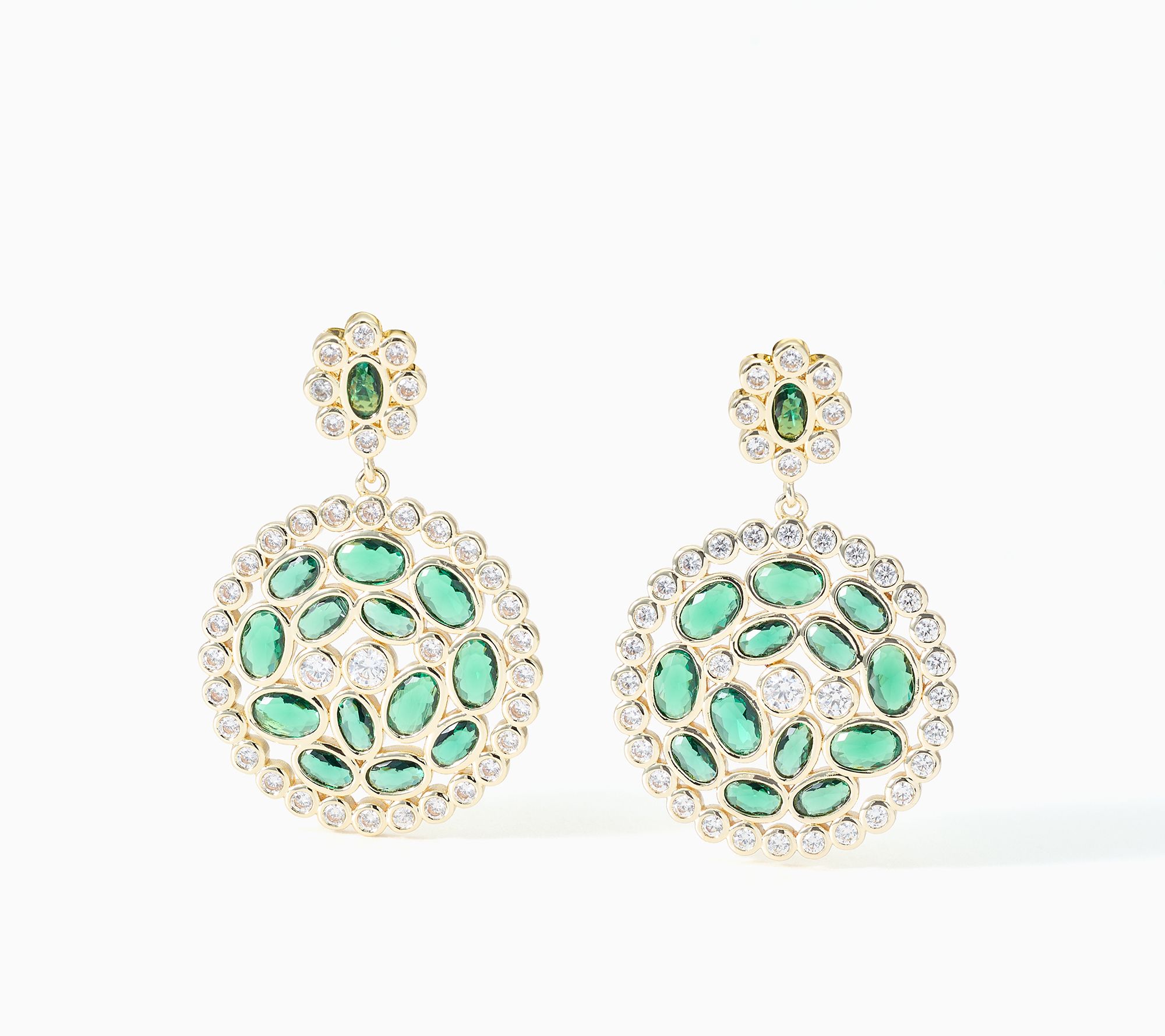 Kim Gravel Brass Cluster Statement Earrings