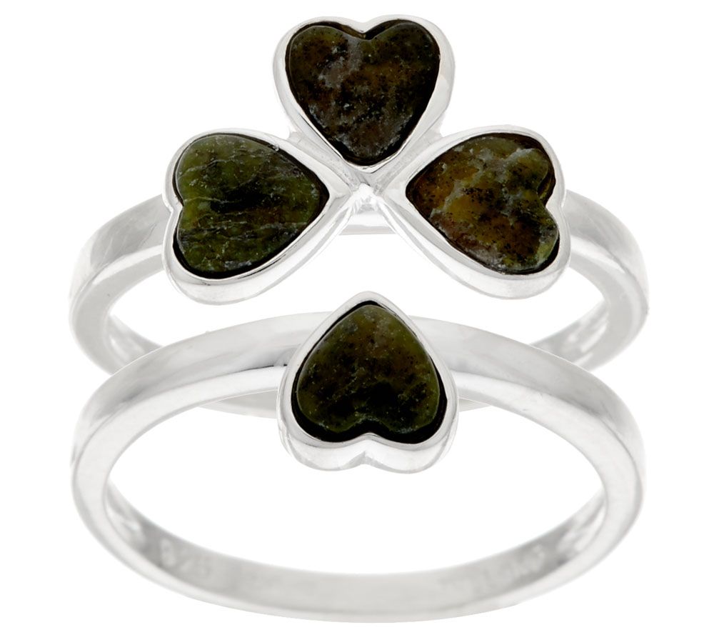 Connemara marble sale shamrock ring