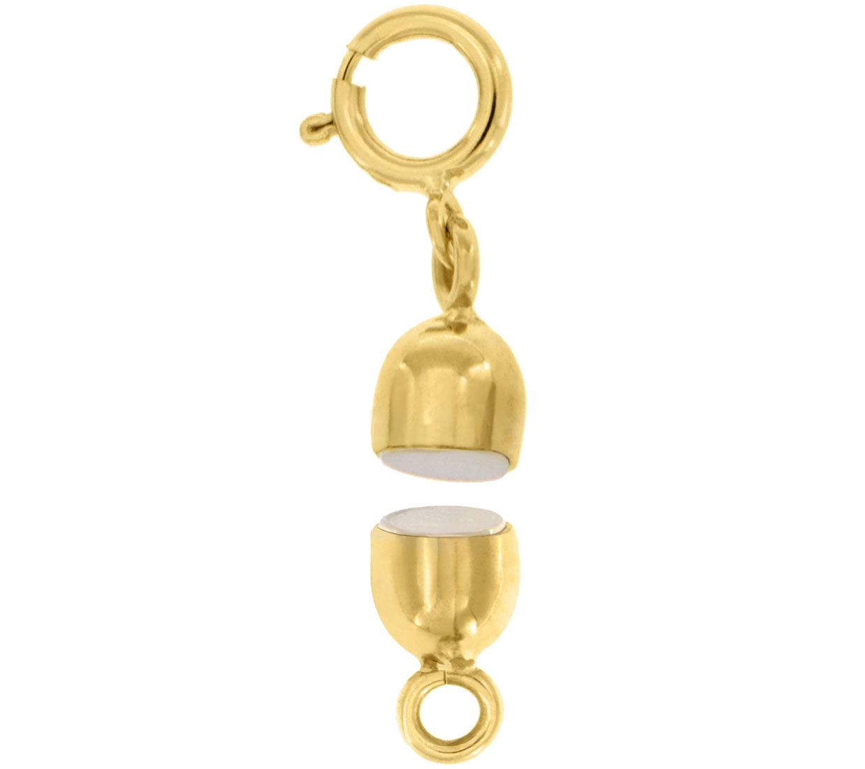 Italian 14kt Yellow Gold Magnetic Clasp Converter with Safety Chain