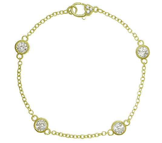 JUDITH Classic 14K Clad 11" Station Anklet