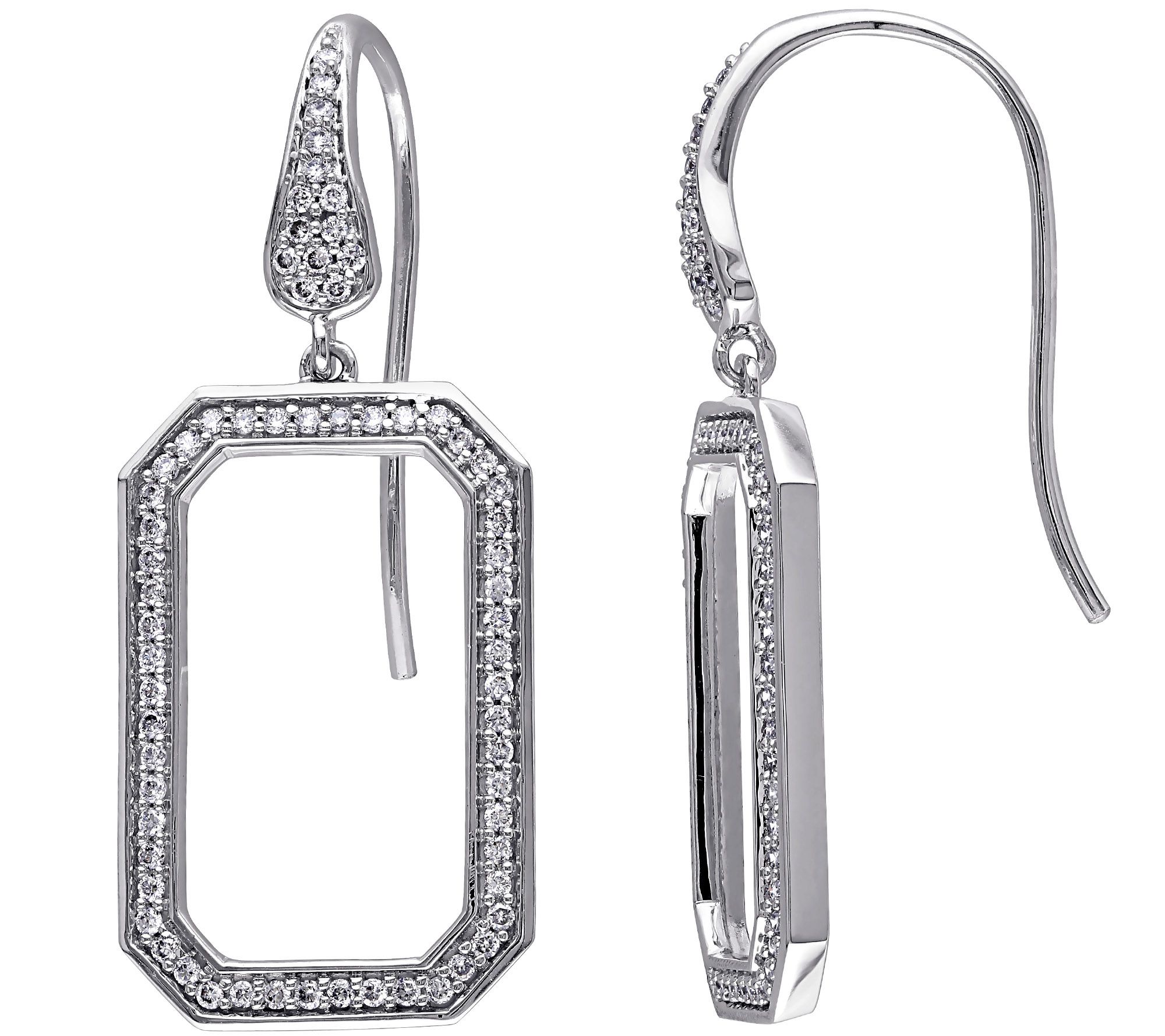 Affinity 1/2 cttw Octogonal Earrings, 1 4K Gold