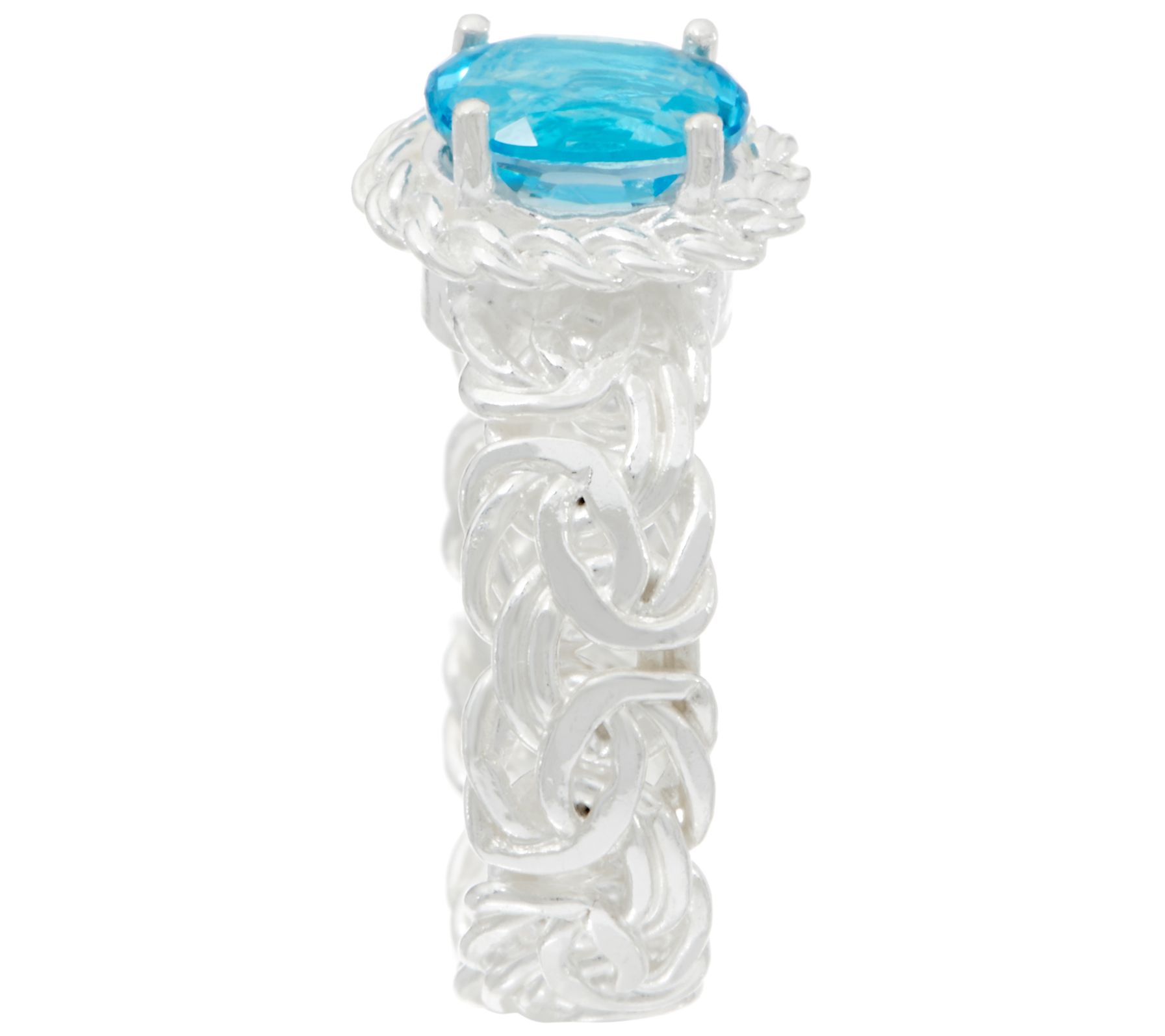 Sterling Silver Byzantine Gemstone Ring by Silver Style Style - QVC.com