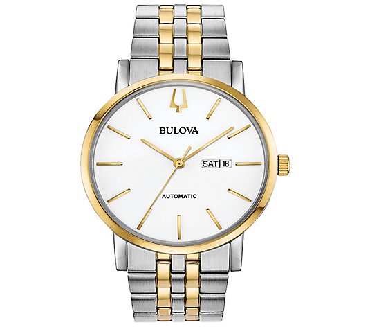 Bulova Men's Classic Automatic Two-Tone Bracelet Watch - QVC.com