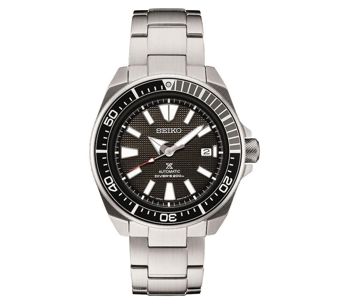 Seiko Men's Diver Automatic Stainless Black Dia l Watch