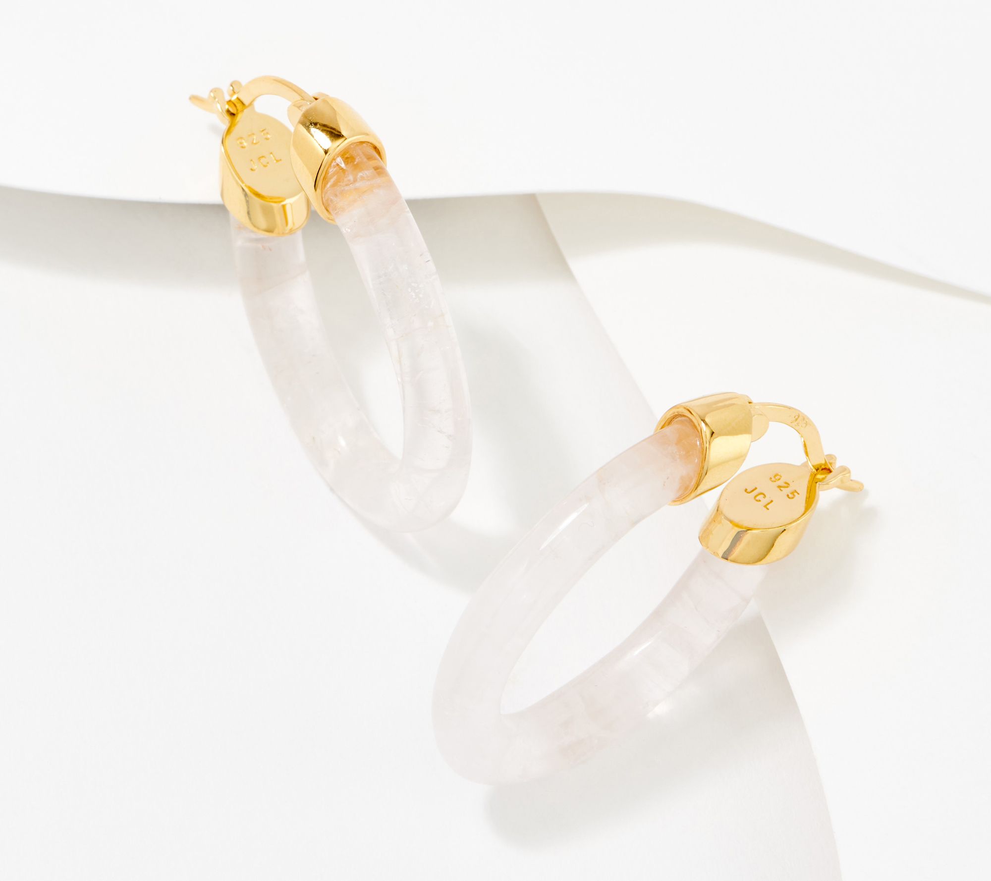 Affinity Gems Opaque Oval Hoop Earrings, Sterling Silver