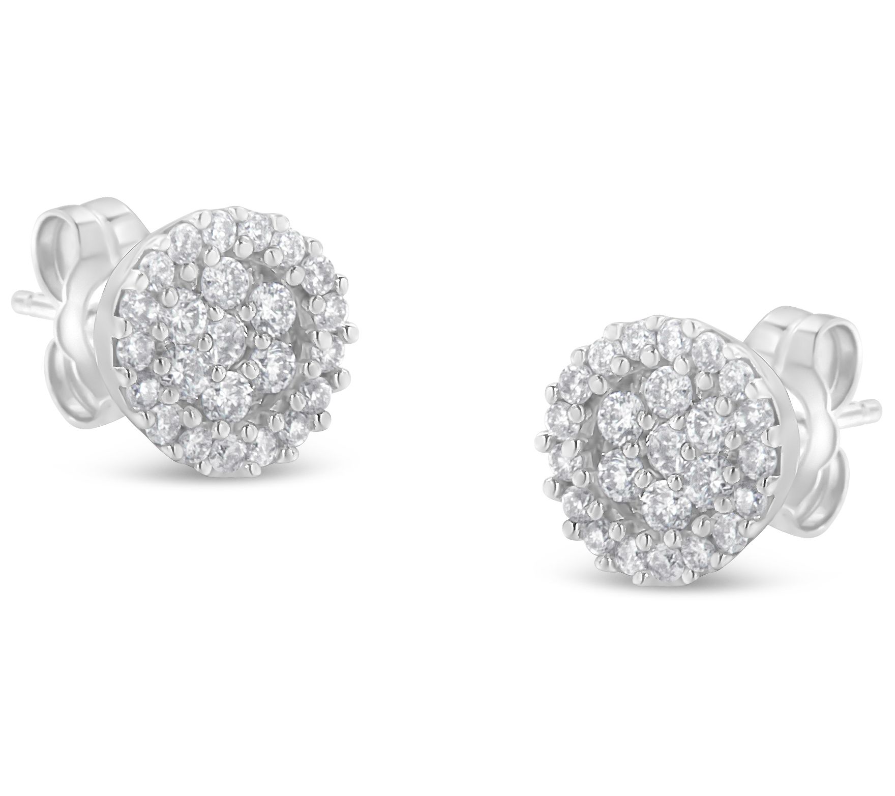 Haus of Brilliance 0.50 cttw Diamond Earrings,14K White Gold