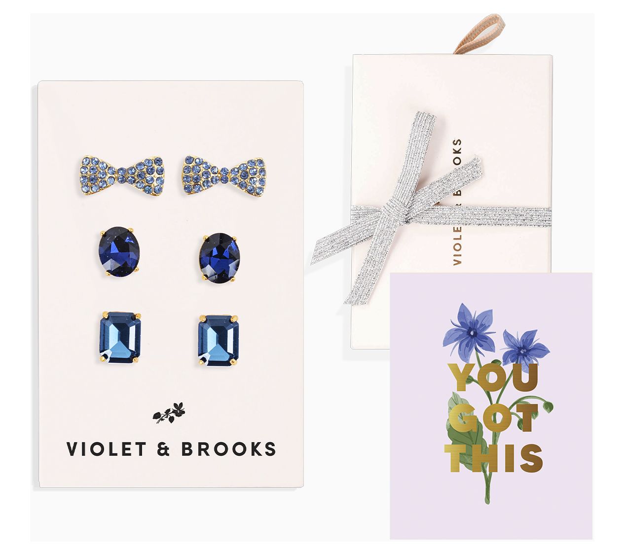Violet & Brooks Bow Boxed Post Earring Trio