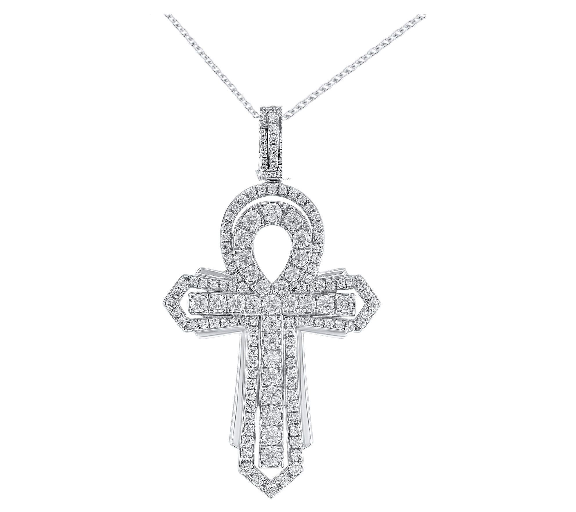 Affinity Diamonds Men's 2.00 cttw Cross Necklace, 14K Gold