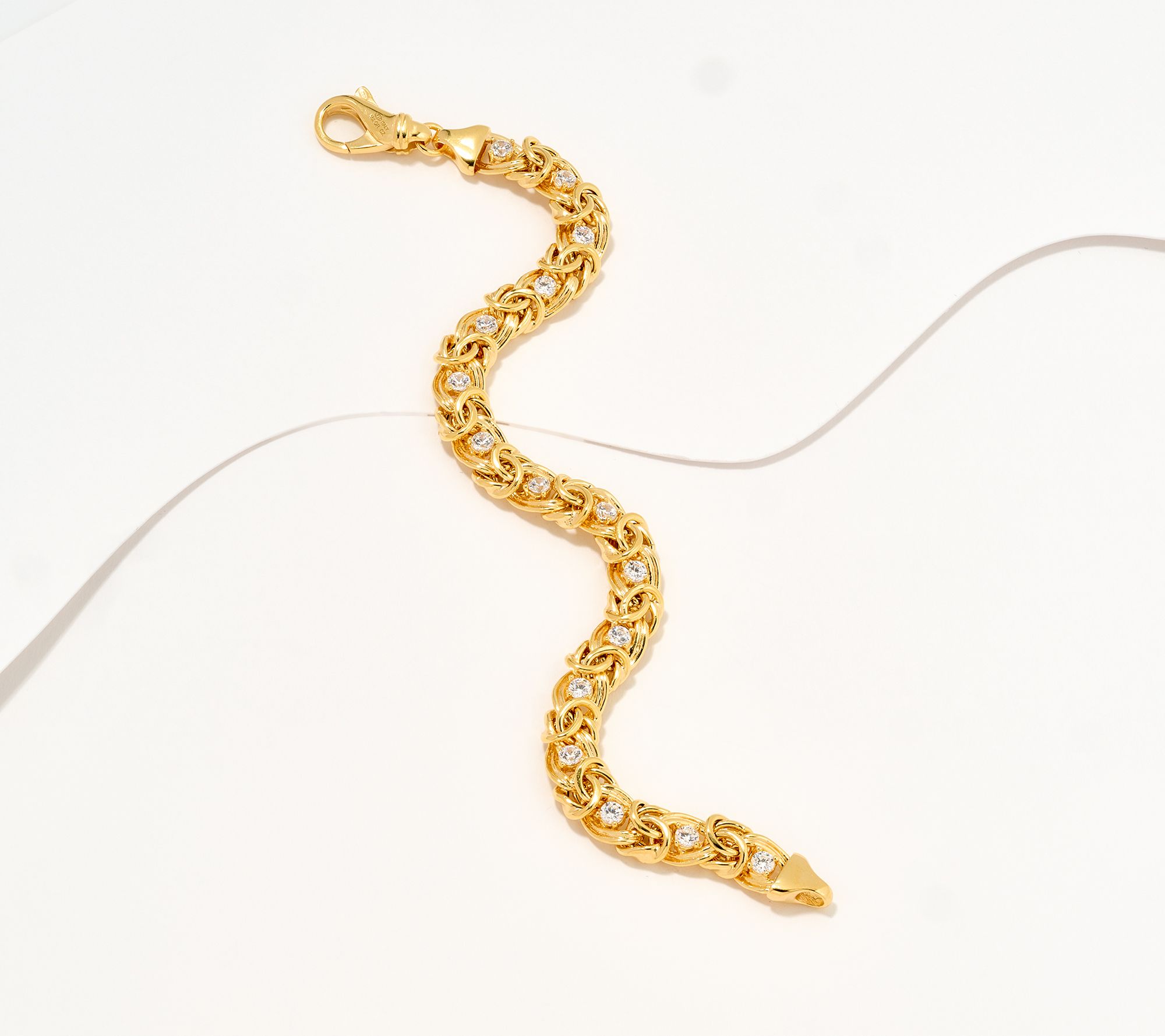 "As Is" David Markstein Sterling Silver CZ Accented Bracelet