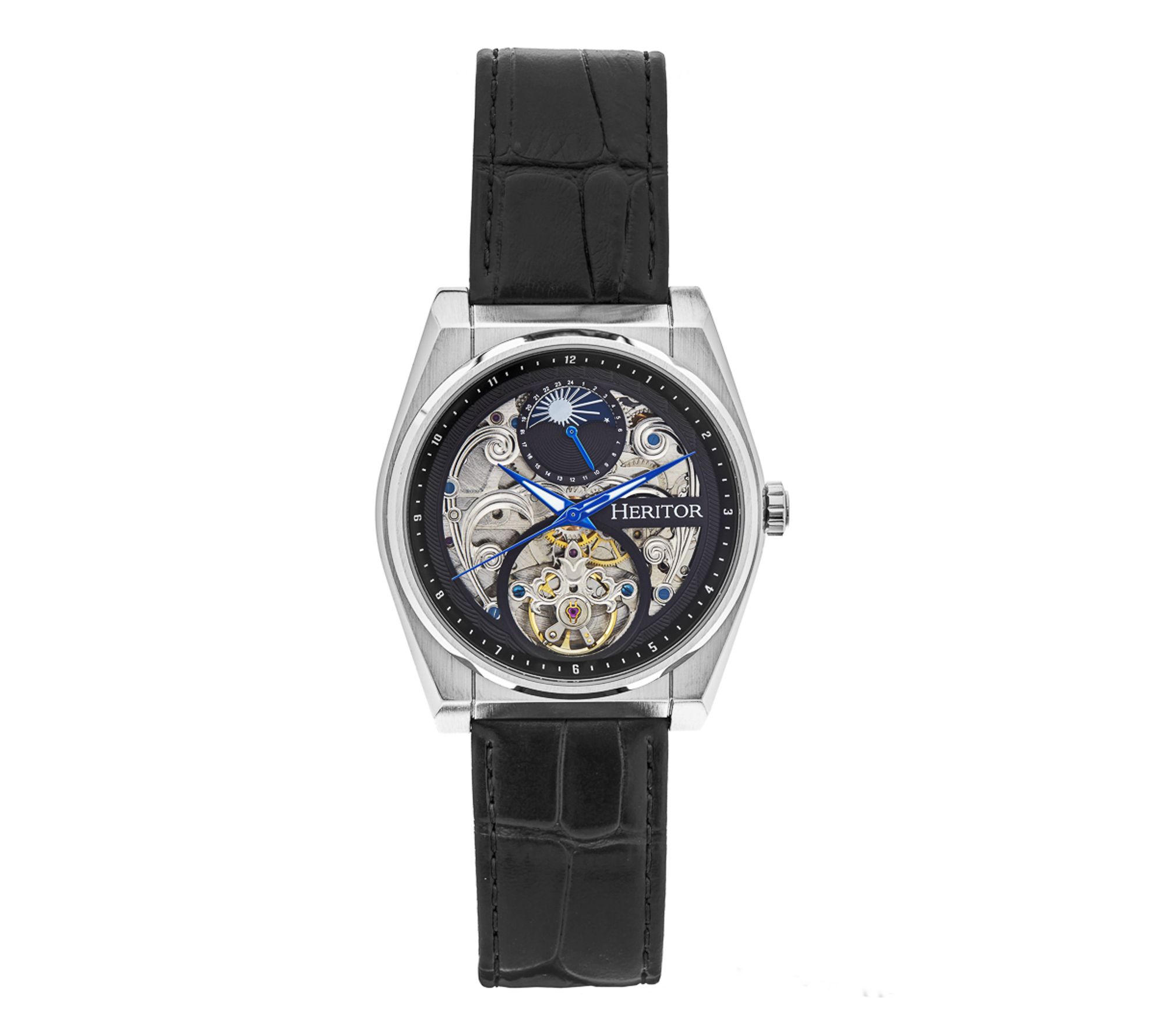 Heritor Automatic Men's Daxton Leather Band Wat ch