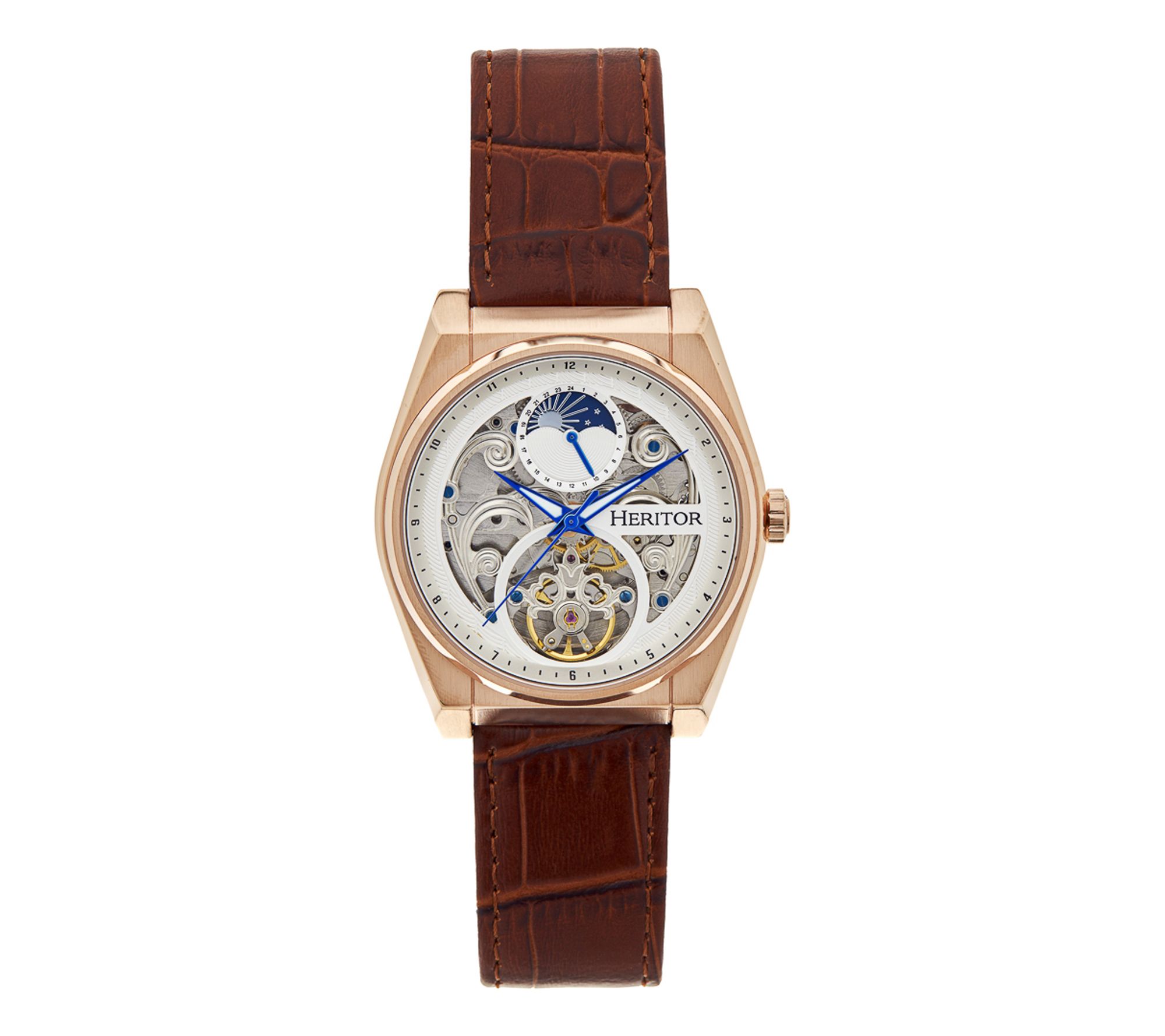 Heritor Automatic Men's Daxton Leather Band Watch