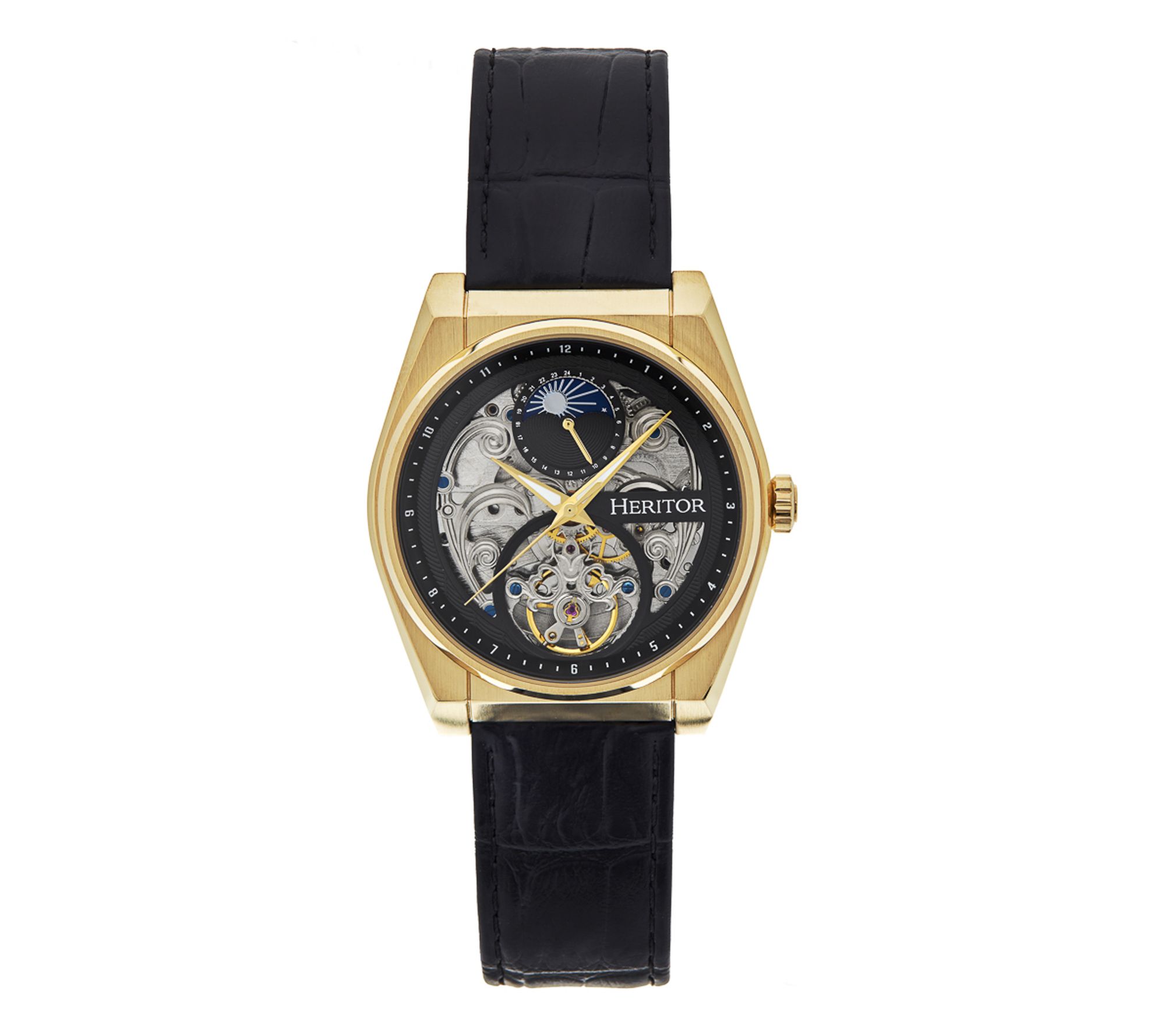 Heritor Automatic Men's Daxton Leather Band Watch