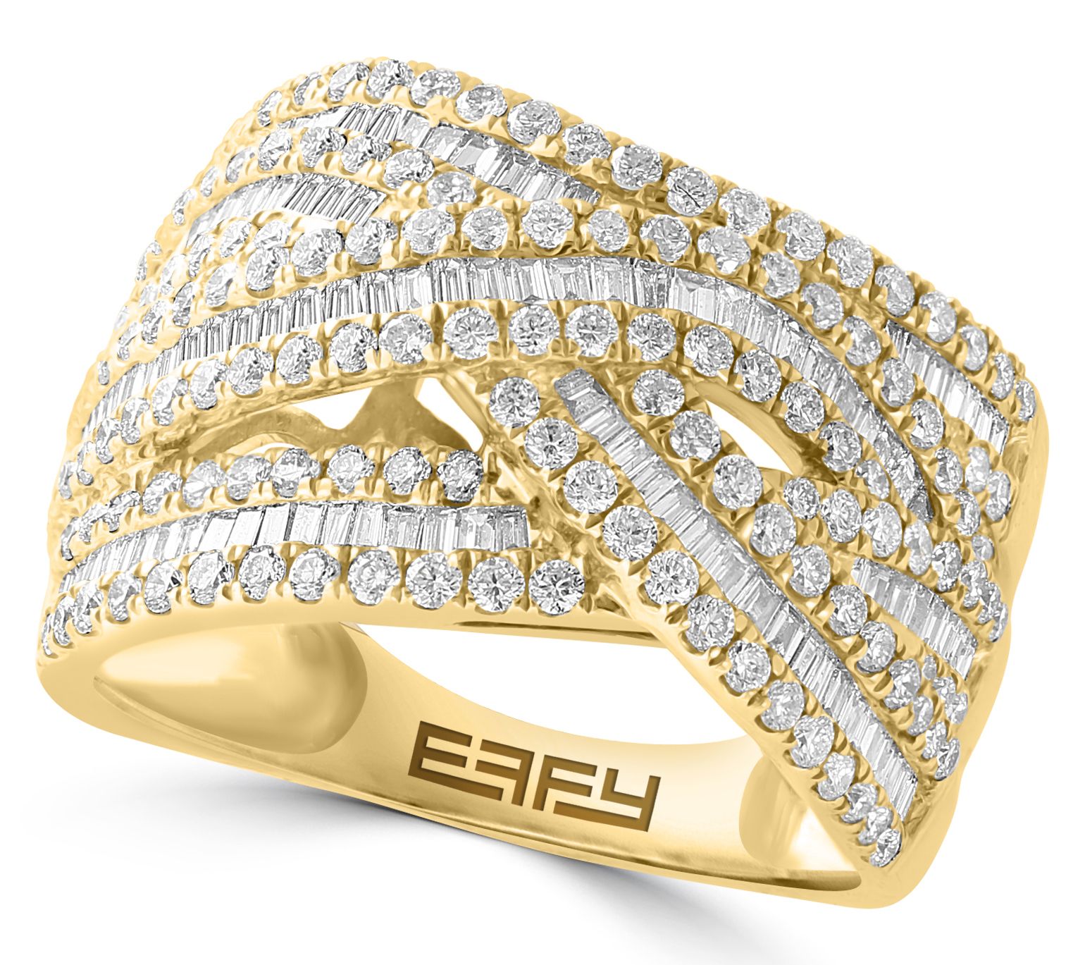 Effy 1.50 cttw Diamond Bypass Ring, 14K Gold