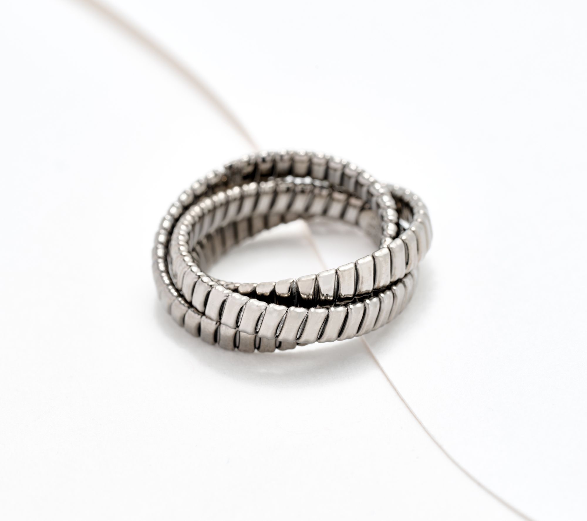 David Markstein Bronze Triple Tubogas Rolling Ring