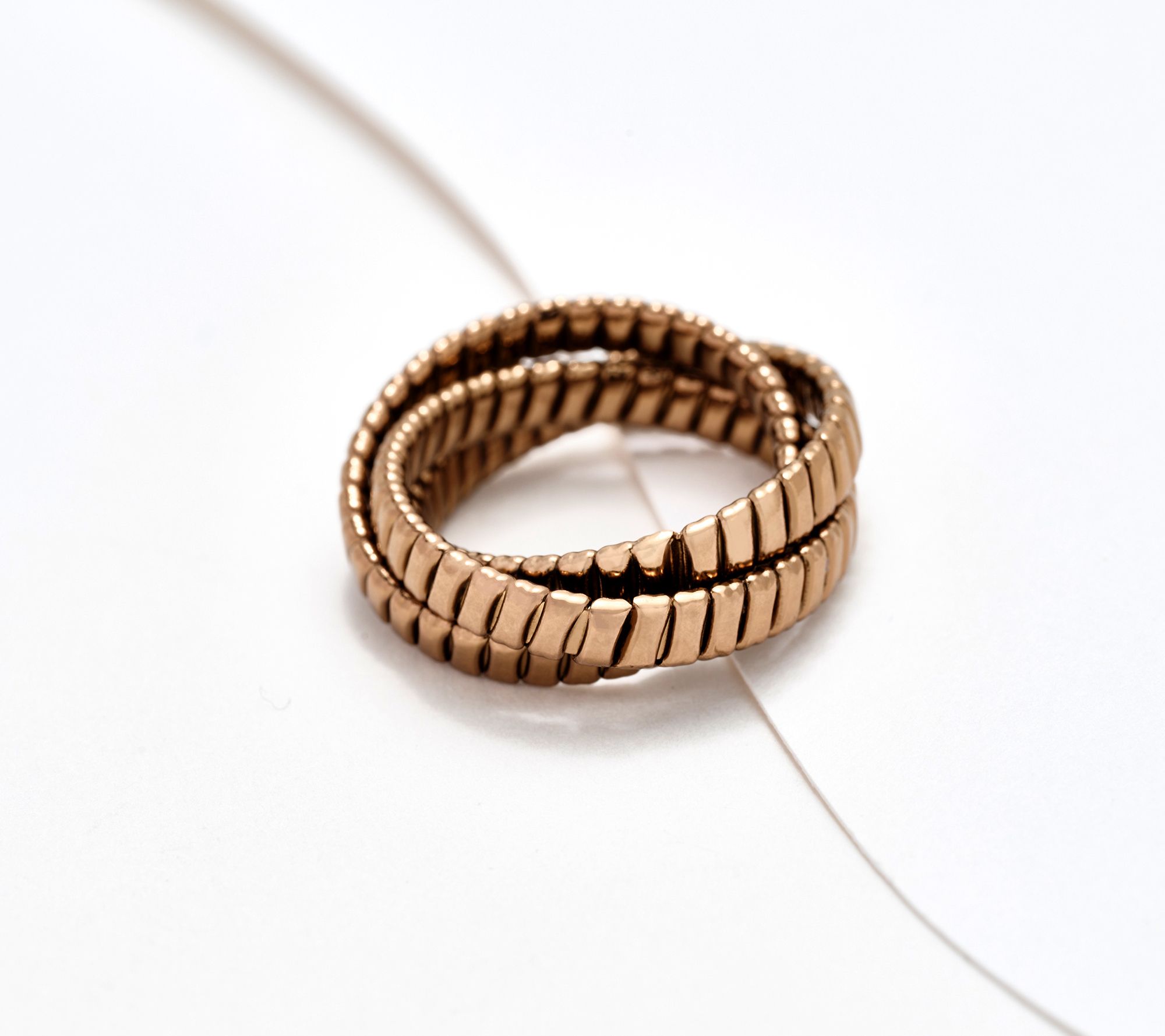 David Markstein Bronze Triple Tubogas Rolling Ring
