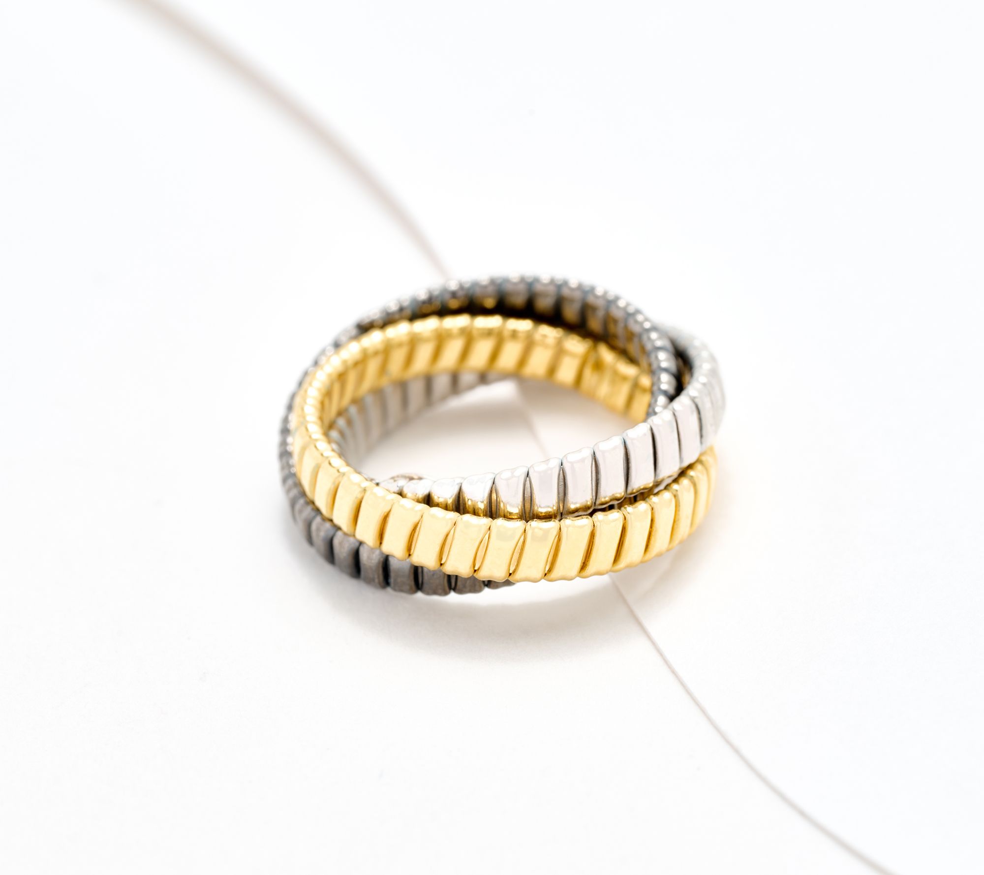 David Markstein Bronze Triple Tubogas Rolling Ring