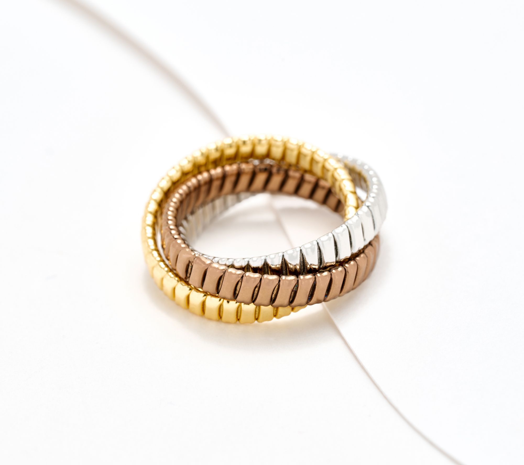 David Markstein Bronze Triple Tubogas Rolling Ring