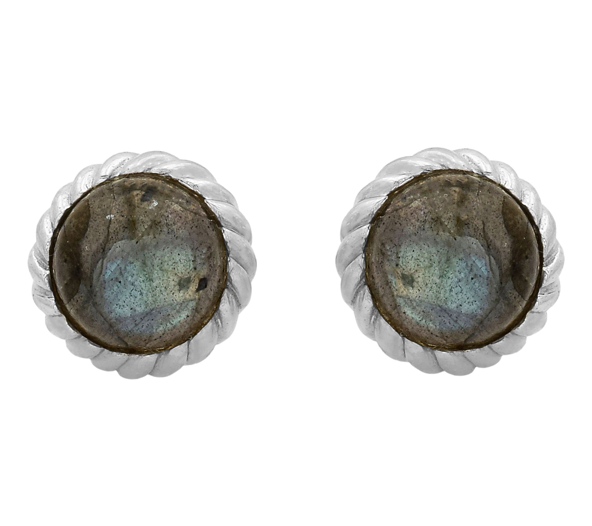 Affinity Gems Labradorite Stud Earrings, Sterling