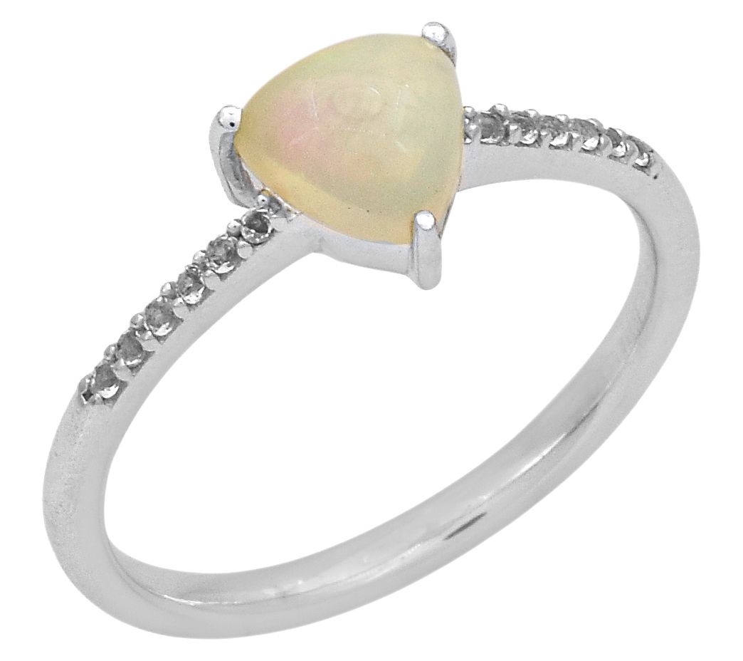 Affinity Gems Ethiopian Opal & Topaz Ring, Sterling Silver