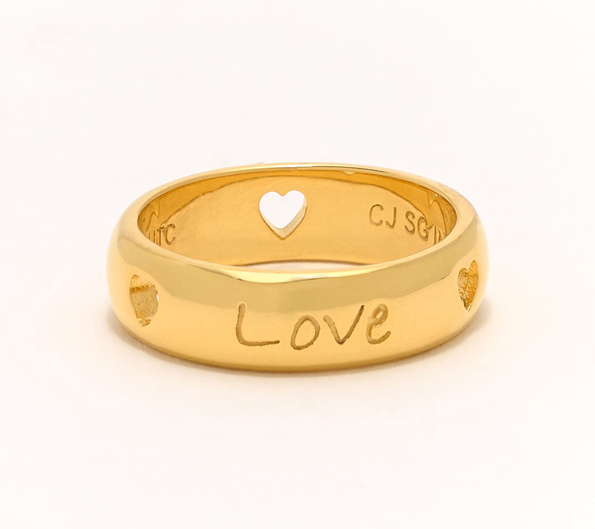 Christian James by Scott Grimes 14K Gold Clad Inspirational Message Ring
