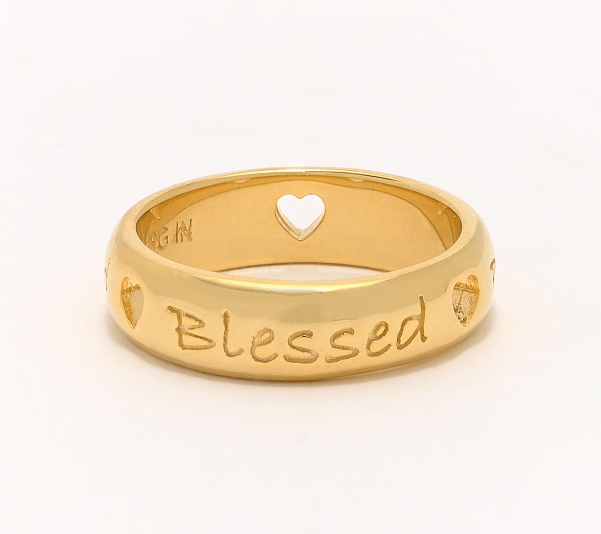 Christian James by Scott Grimes 14K Gold Clad Inspirational Message Ring