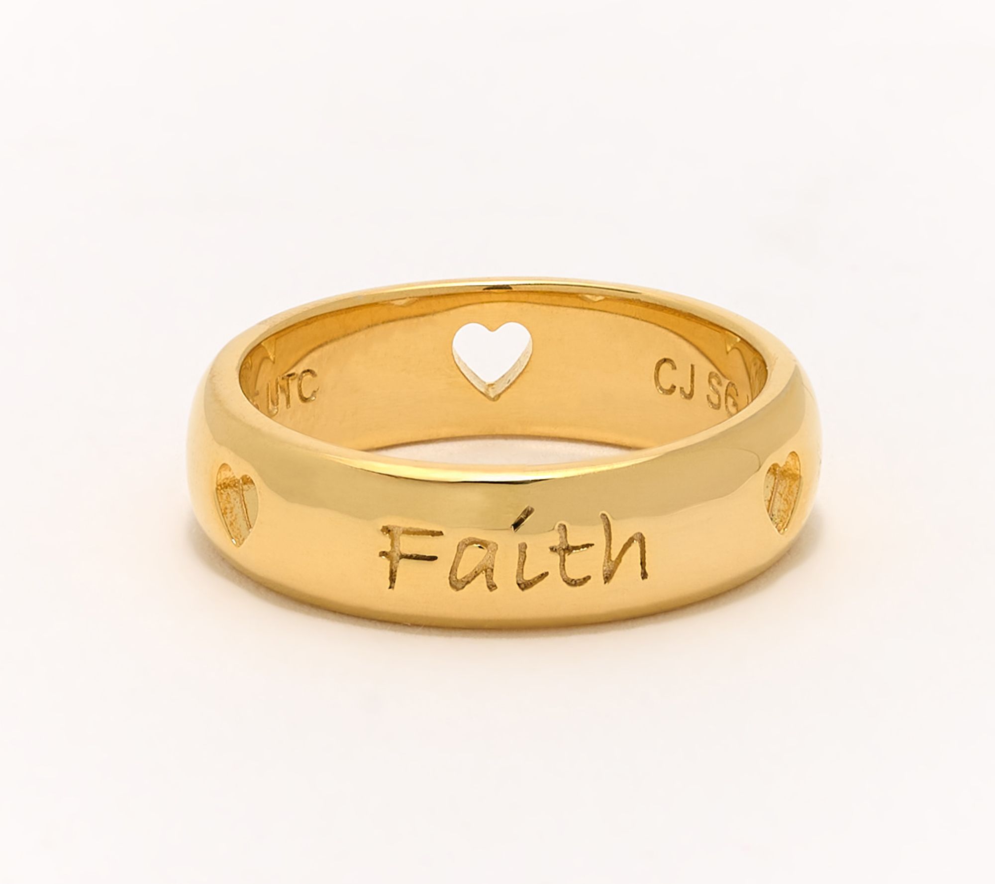 Christian James by Scott Grimes 14K Gold Clad Inspirational Message Ring