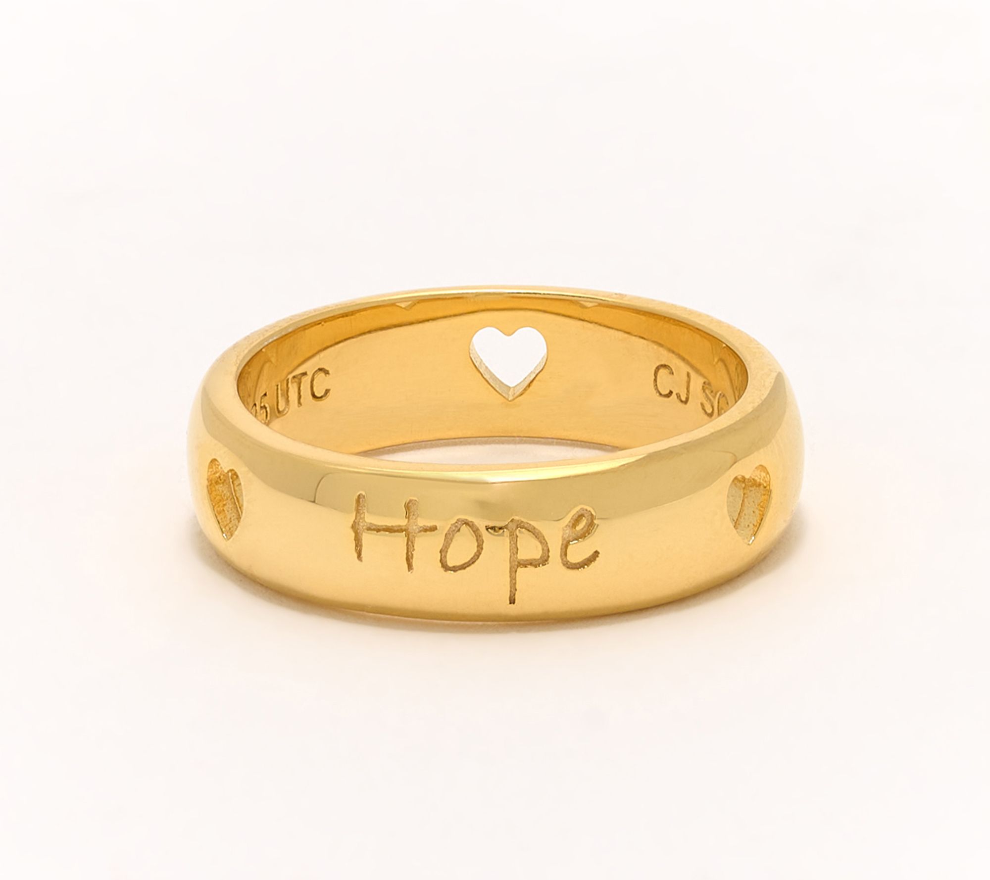 Christian James by Scott Grimes 14K Gold Clad Inspirational Message Ring