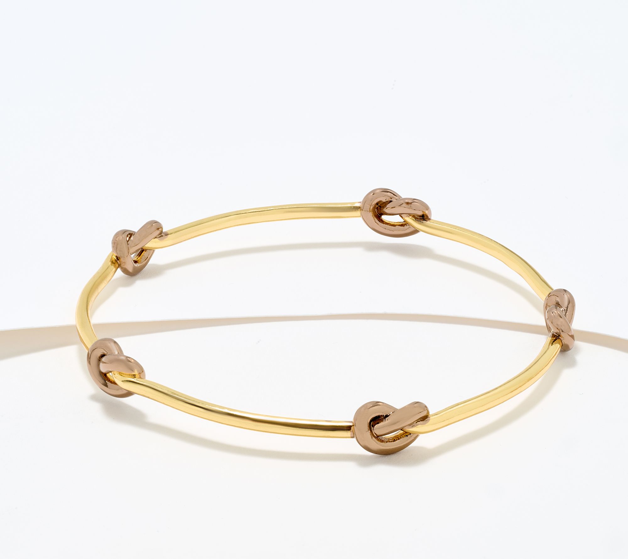 "As Is" David Markstein Bronze Love Knot Slip On Bangle