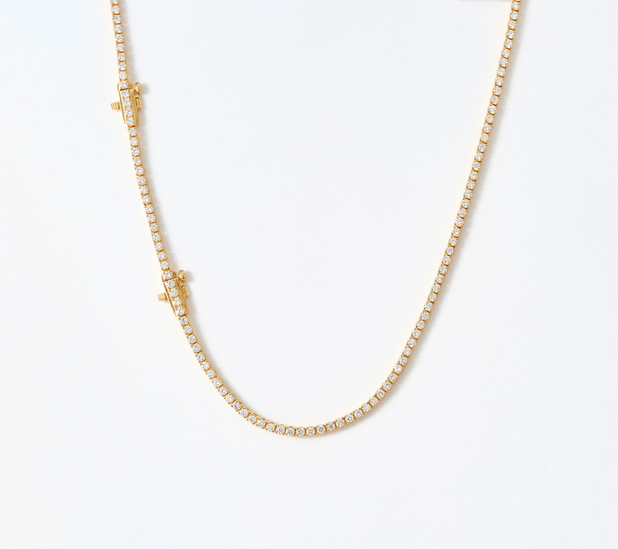  Fire Light Lab Grown Diamonds 7.00 cttw 16" Tennis Necklace w/ 2" Extender