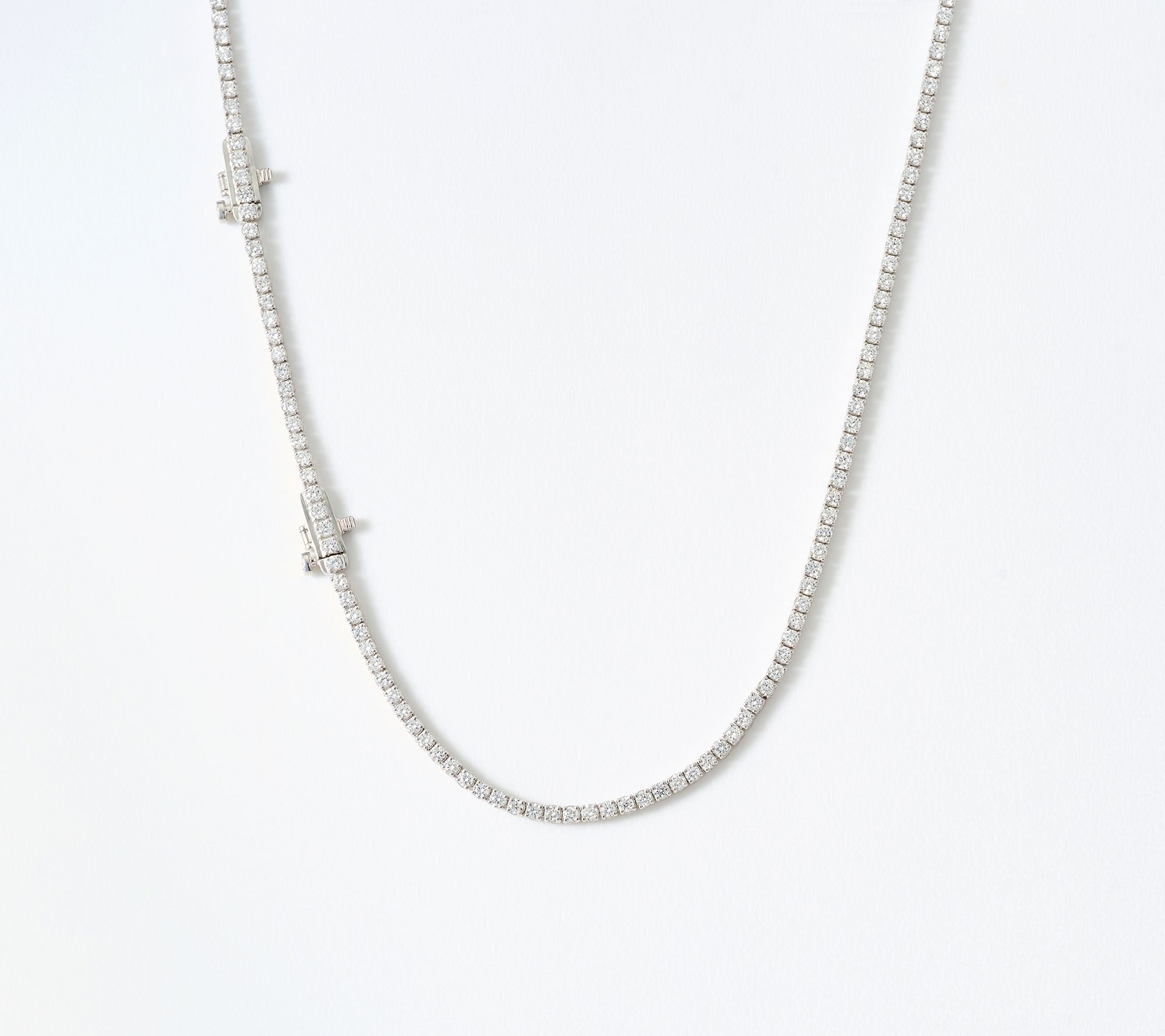 Fire Light Lab Grown Diamonds 7.00 cttw 16" + 2" Tennis Necklace