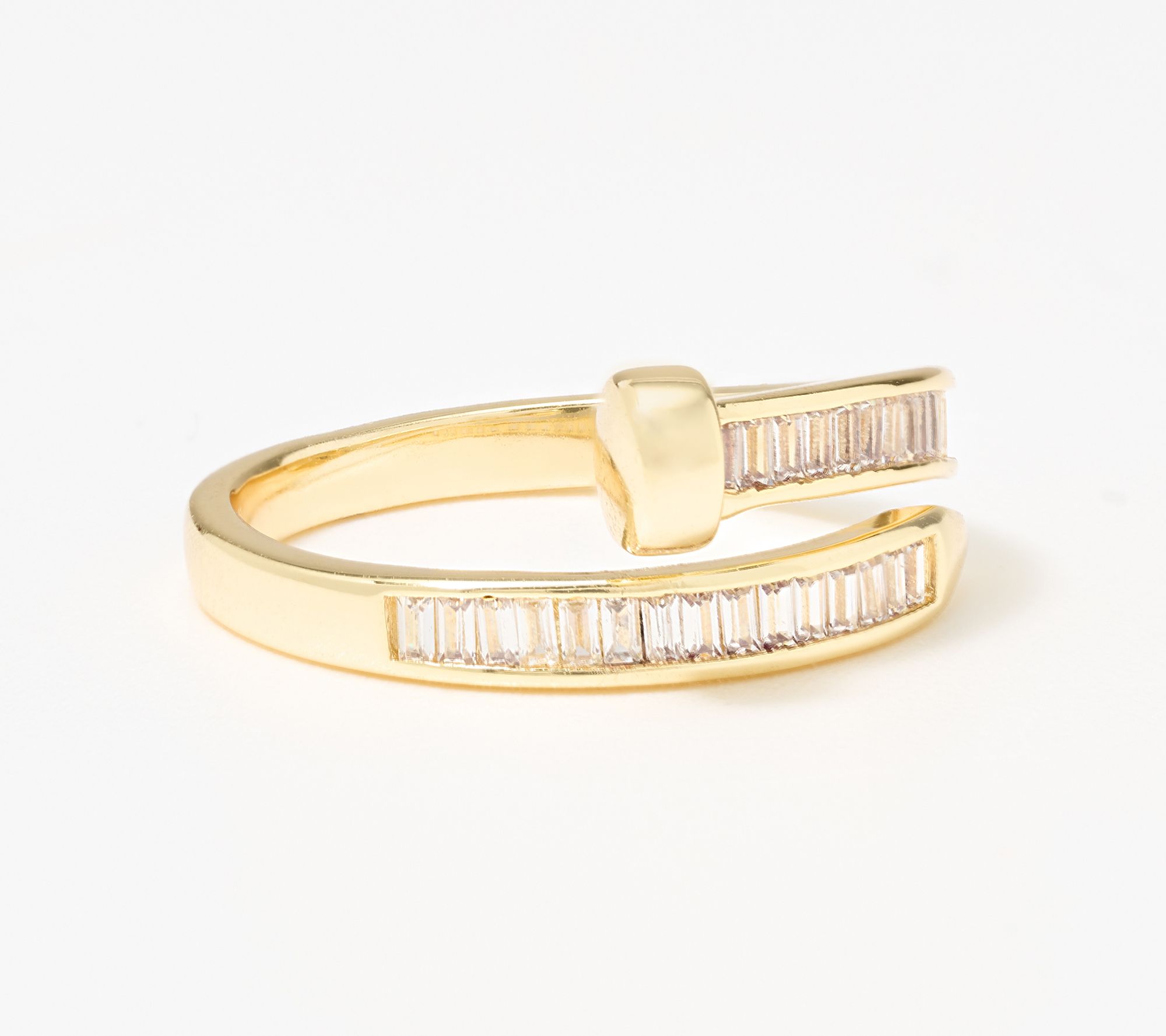 Diamonique Italia Bronze Looped Nail Ring