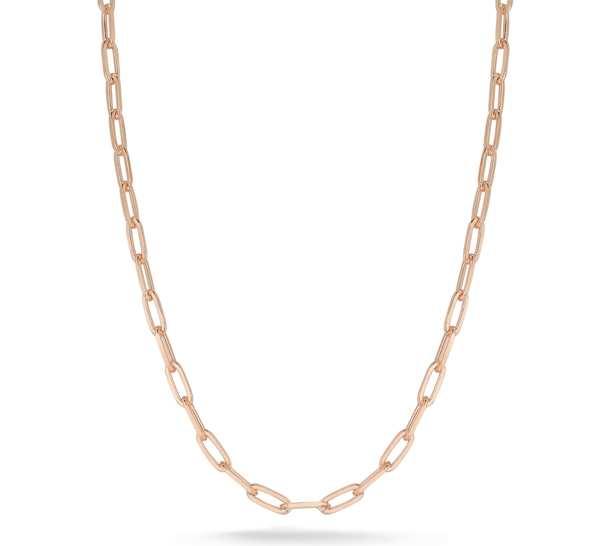 Italian Silver 20" Paperclip Chain Necklace, Sterling