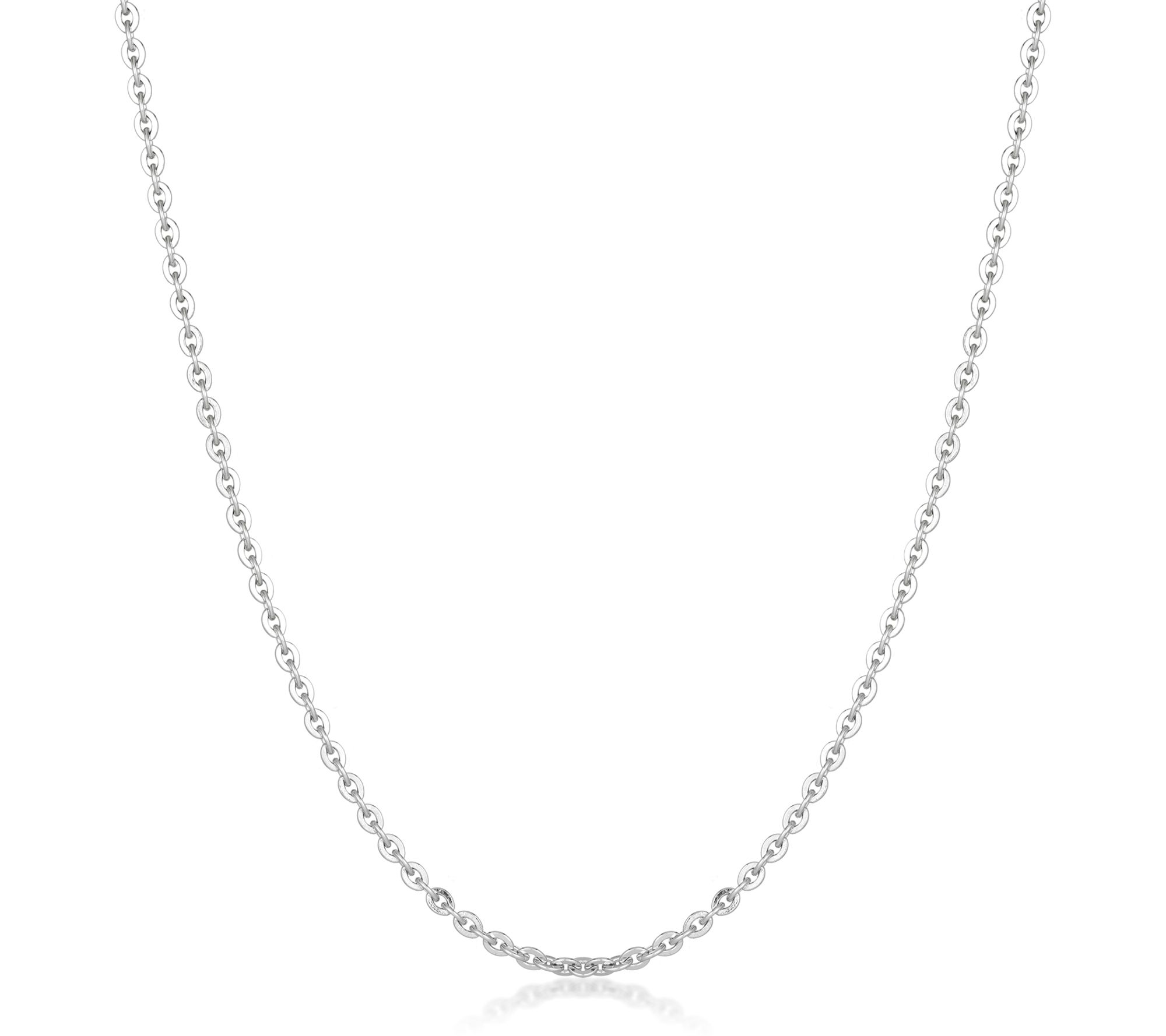 LYNX Men's Stainless Steel 2.5MM Cable Chain Necklace