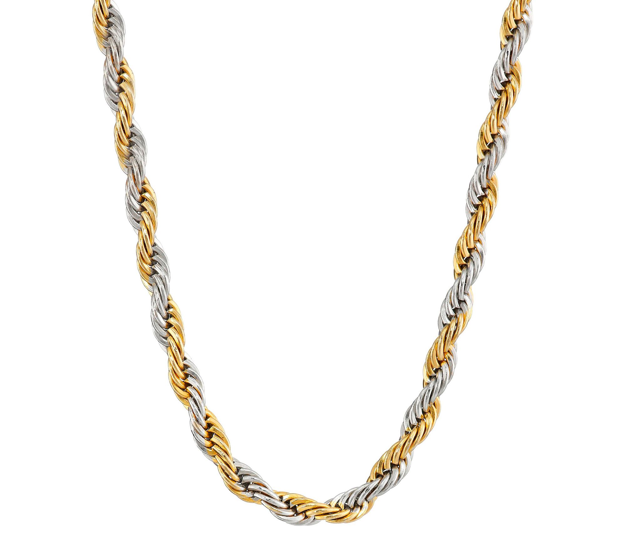 LYNX Men's Stainless Steel Rope Chain Necklace