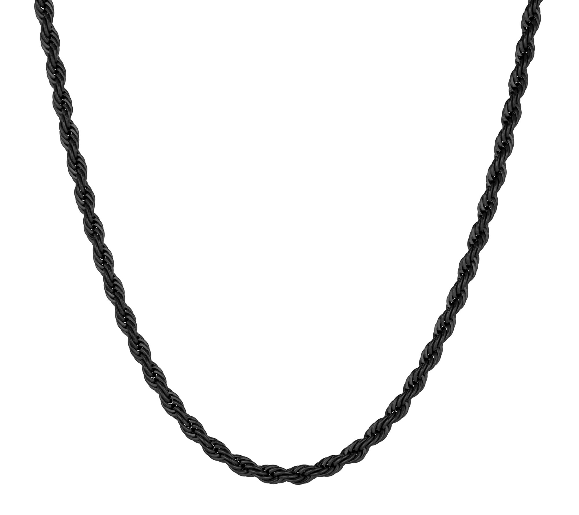 LYNX Men's Stainless Steel Rope Chain Necklace