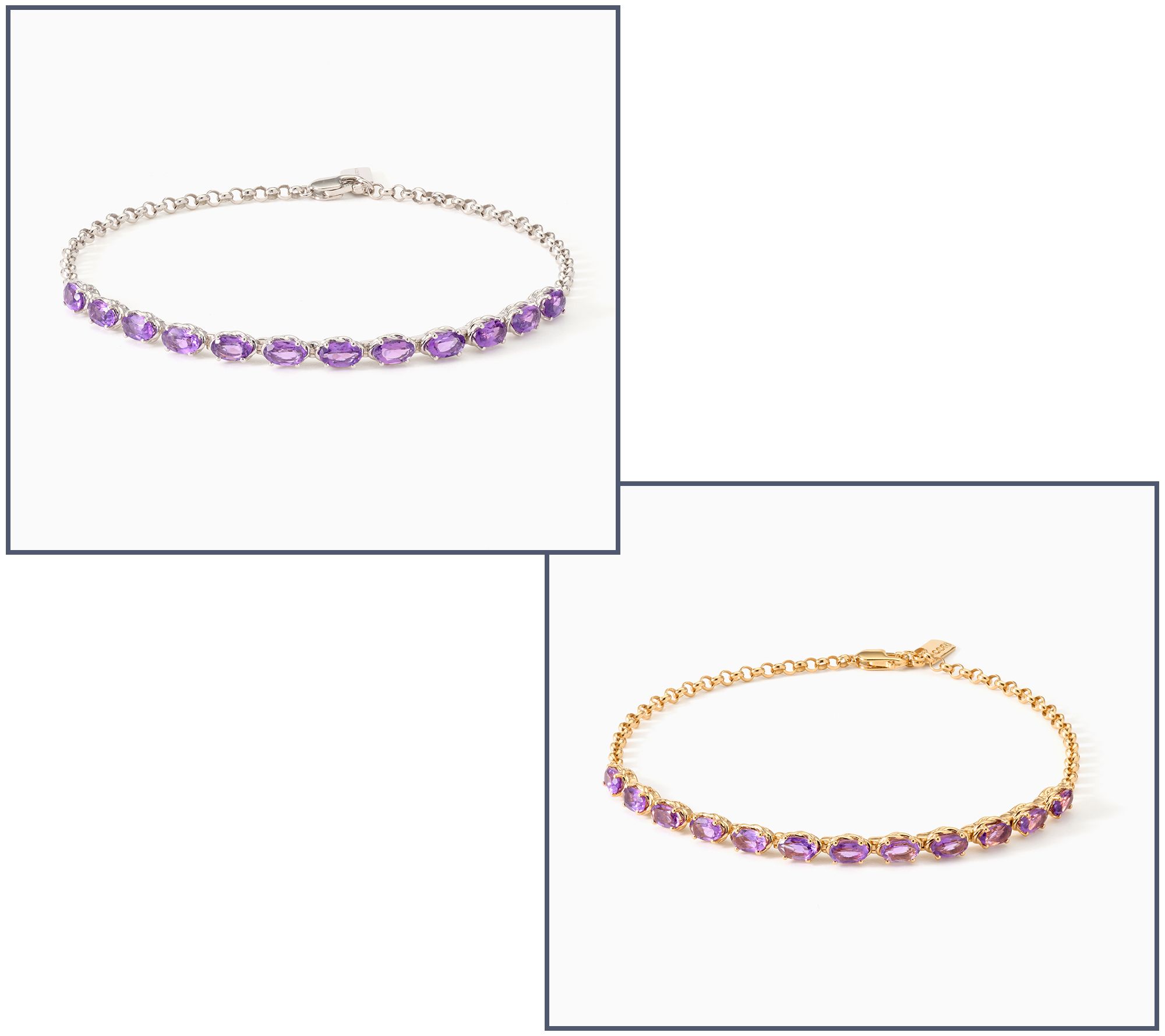 XO Tacori 3.00 ctw Oval Gemstone Bracelet Silver or Gold-Plated
