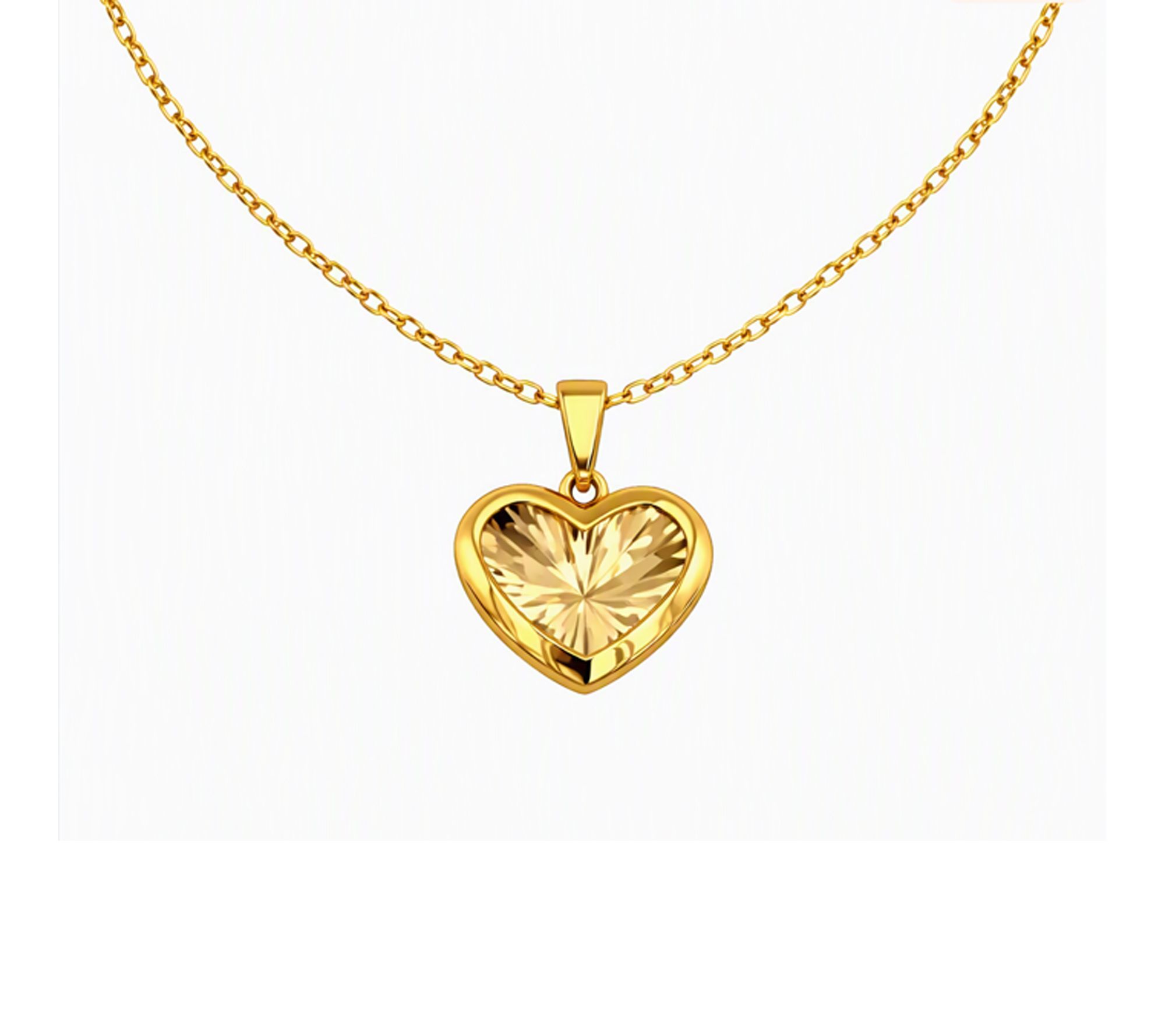 Alkeme 14K Gold Radiant Heart Pendant Necklace, 14K