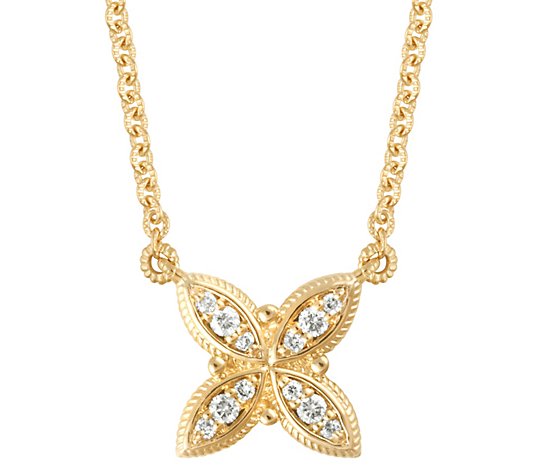 JUDITH Classic 14K Yellow Gold 1/7 cttw Diamond8" Necklace