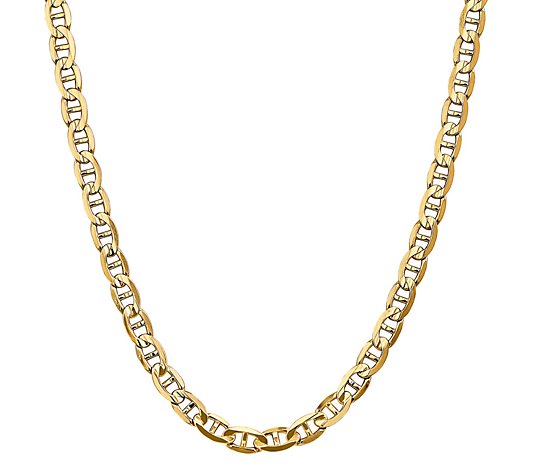 14K Gold 20" Diamond Cut Marine Link Necklace,37.7g
