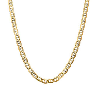 14K Gold 20" Diamond Cut Marine Link Necklace,37.7g - J488843
