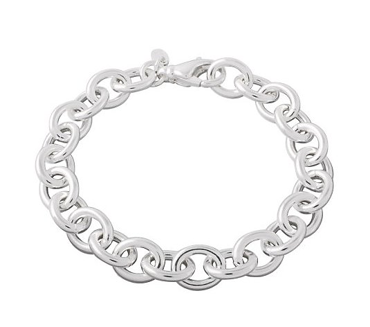 UltraFine Silver 7-1/4" Rolo Link Bracelet, 10.5g